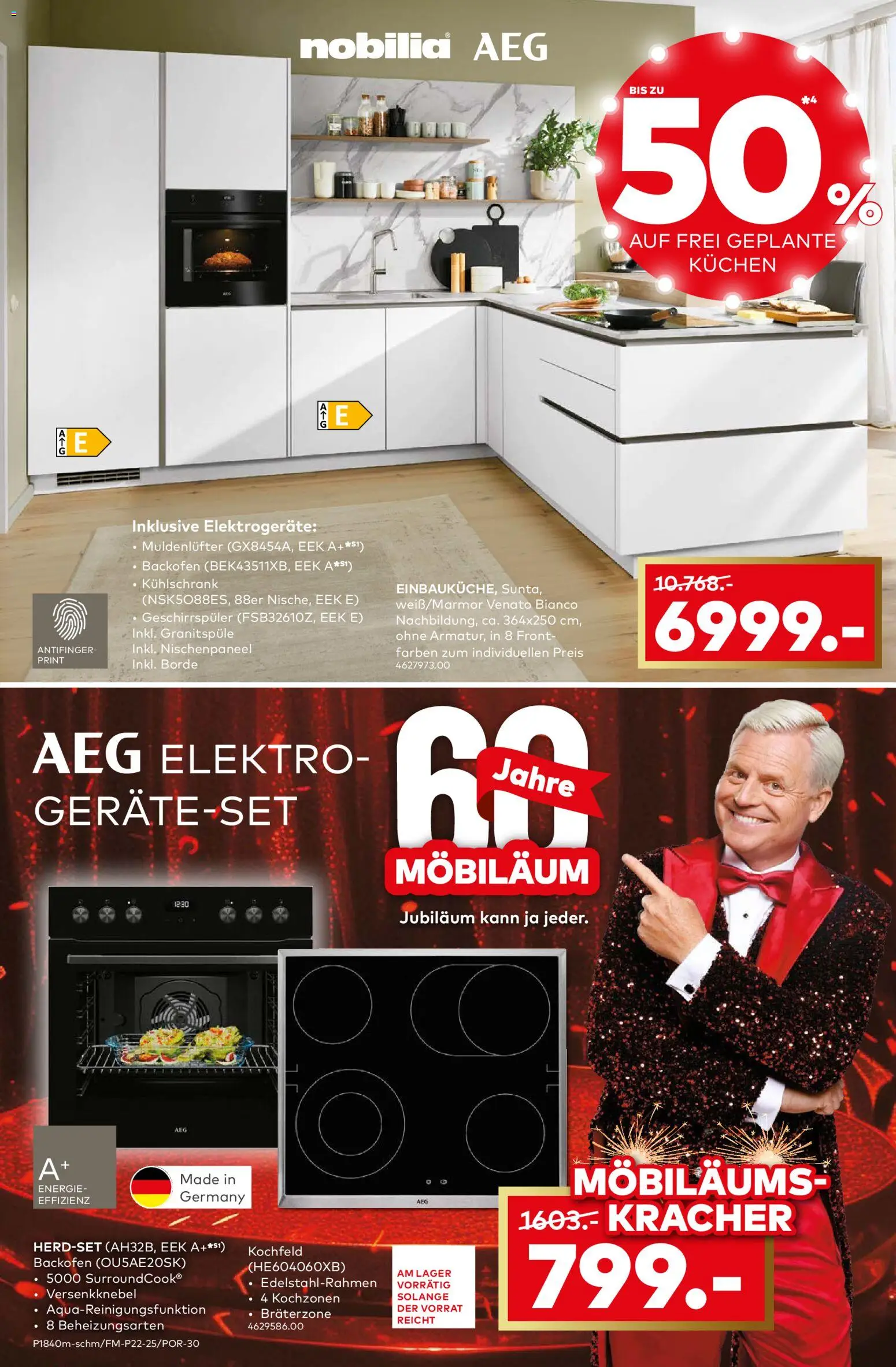 Porta! Jetzt Möbeltrends entdecken und 25% Möbiläumsrabatt auf ALLE Möbel sichern - Aachen – gültig ab 10.11.2025 | Seite: 14 | Produkte: Geschirrspüler, Kühlschrank, Kochfeld, Kuchen