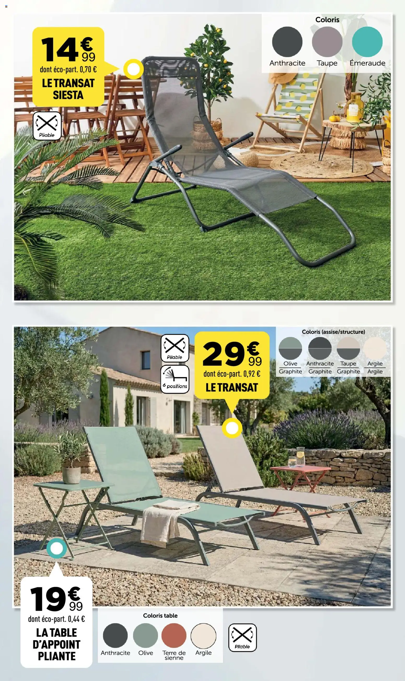 {H1} | Page: 19 | Produits: Olive, Transat, Argile, Table