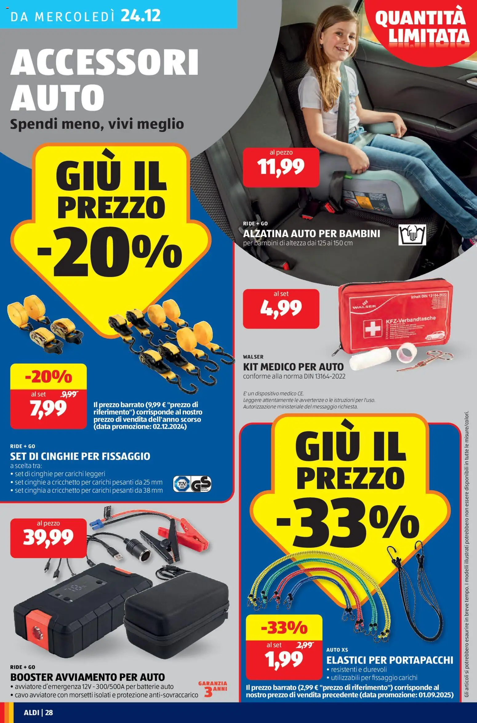 Volantino Aldi del 22.12.2025 | Pagina: 28 | Prodotti: Data, Cavo, Batterie, Elastici