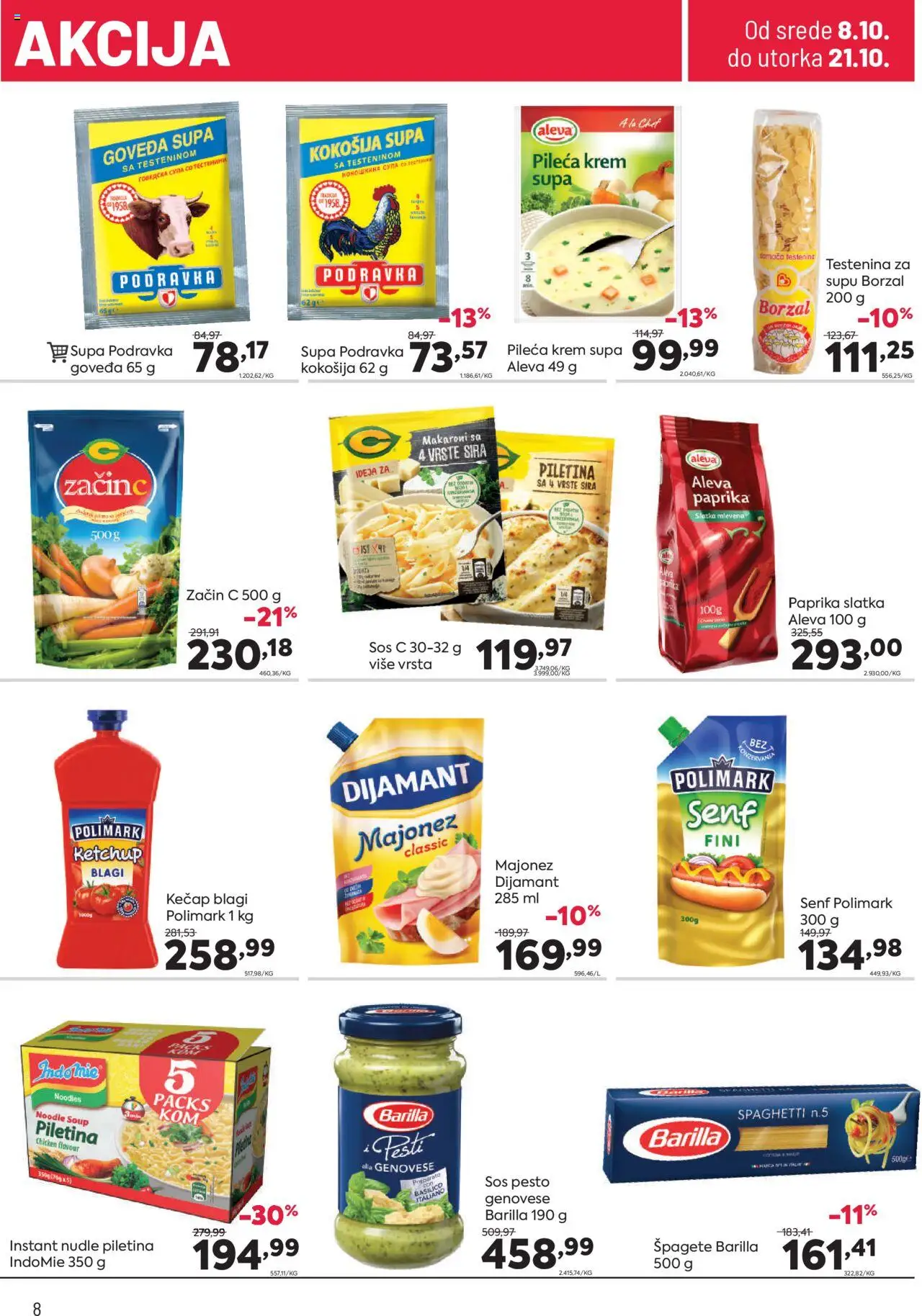 PerSu katalog - važi od 08.10.2025 | Strana: 8 | Proizvode: Majonez, Kečap, Paprika, Sos
