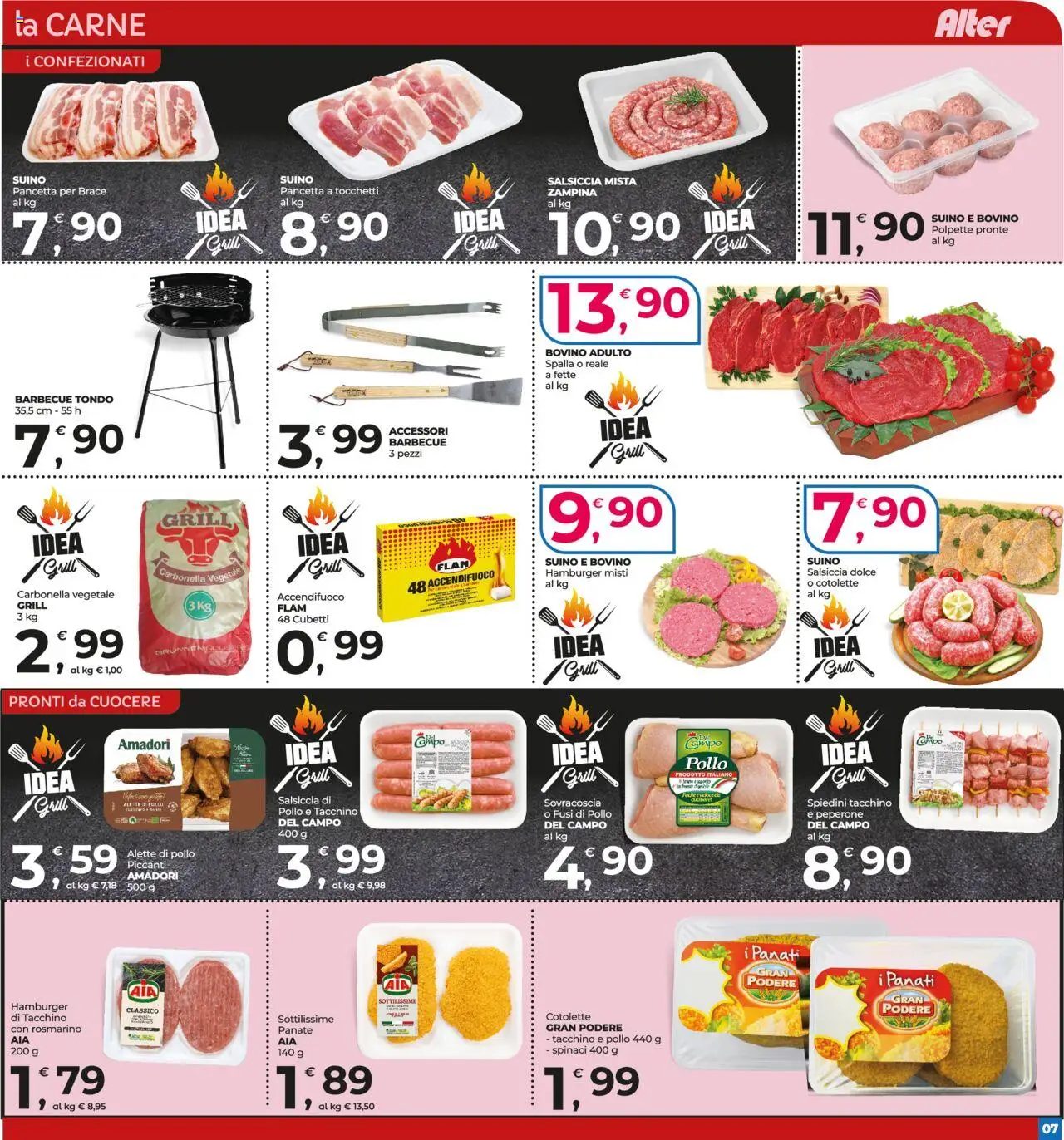 Volantino Alter Discount del 08.08.2025 | Pagina: 7 | Prodotti: Rosmarino, Barbecue, Spinaci, Polpette