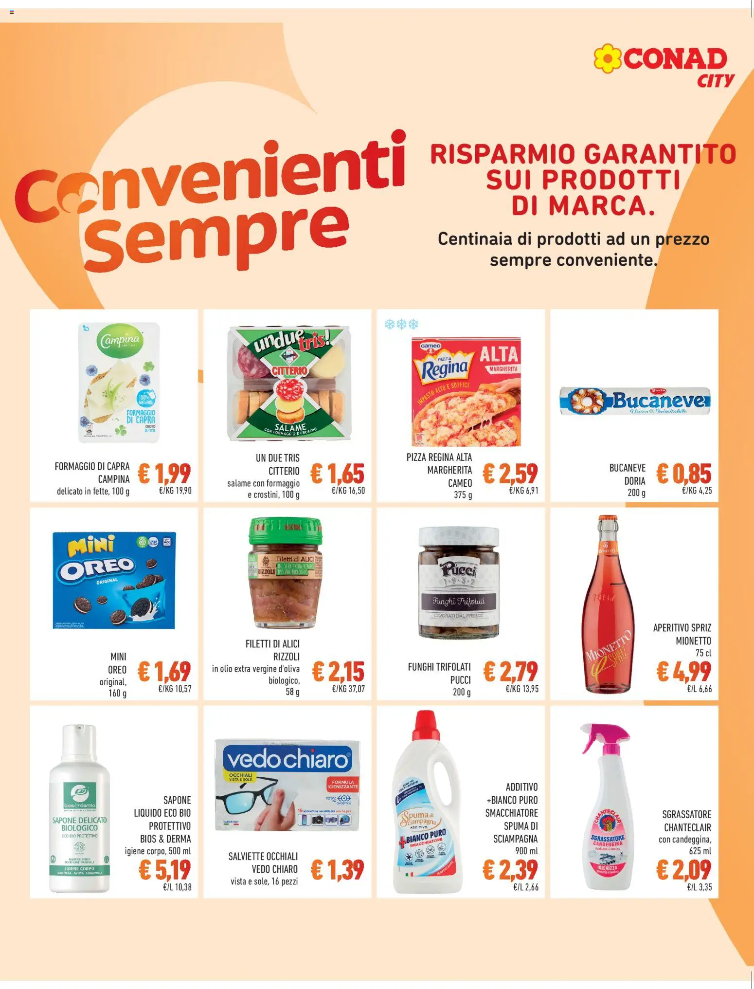 Volantino Conad del 16.01.2026 | Pagina: 9 | Prodotti: Pizza, Occhiali, Crostini, Olio extra vergine