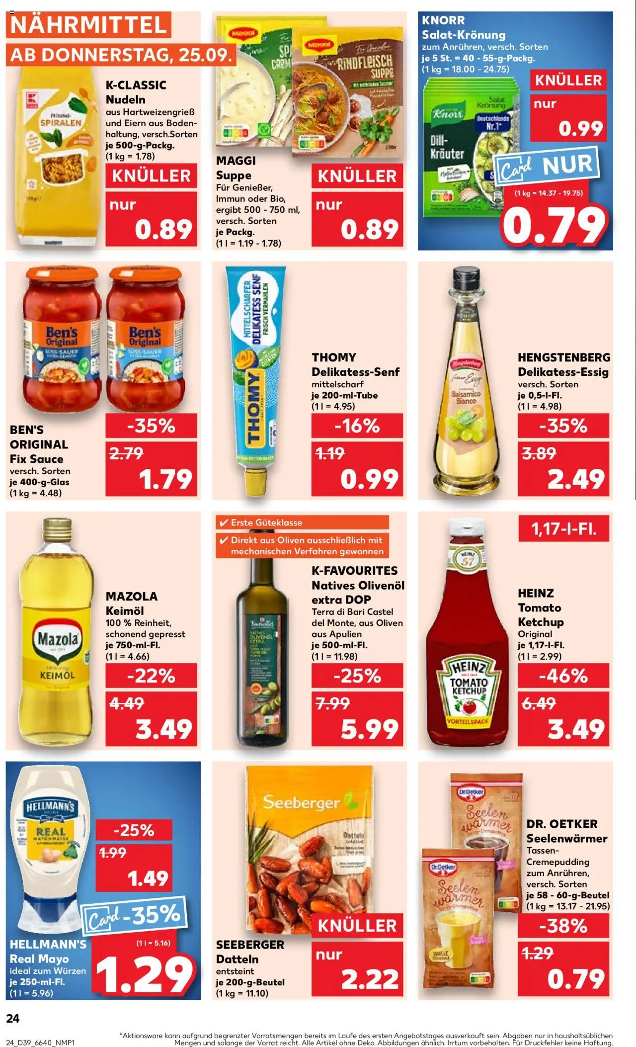 Kaufland Prospekt 	 – gültig ab 25.09.2025 | Seite: 24 | Produkte: Maggi, Balsamico, Maggi suppe, Nudeln