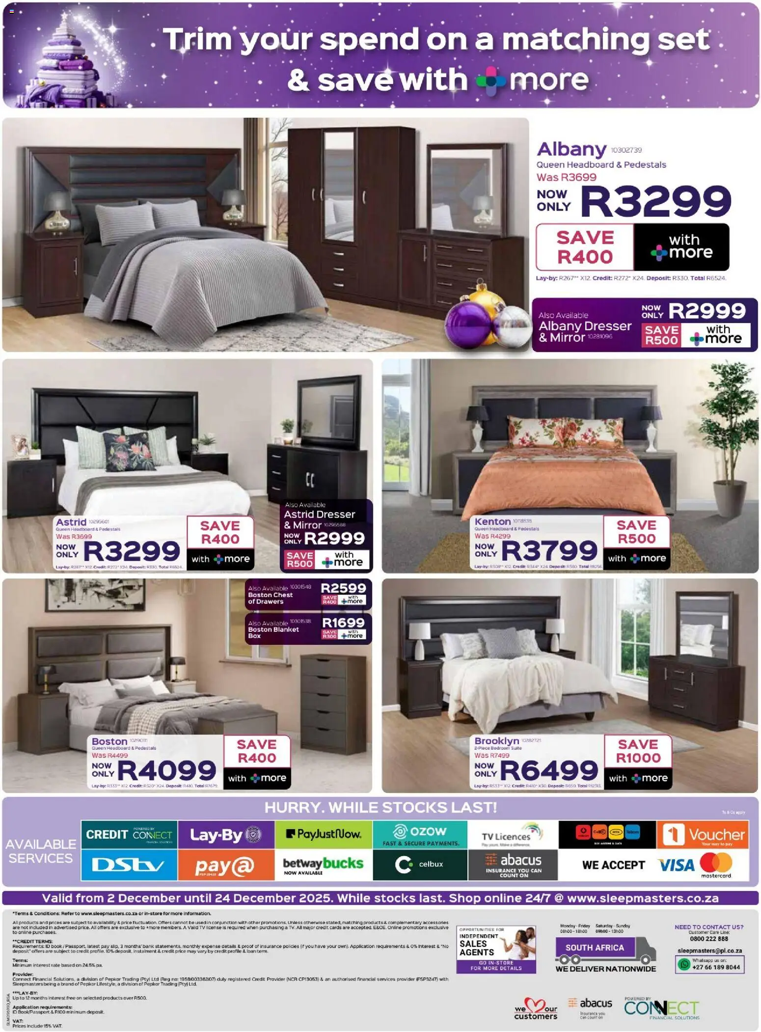 New Sleepmasters catalogue – valid from 02.12.2025 | Page: 12 | Products: Blanket, Chest of drawers, TV, Mirror