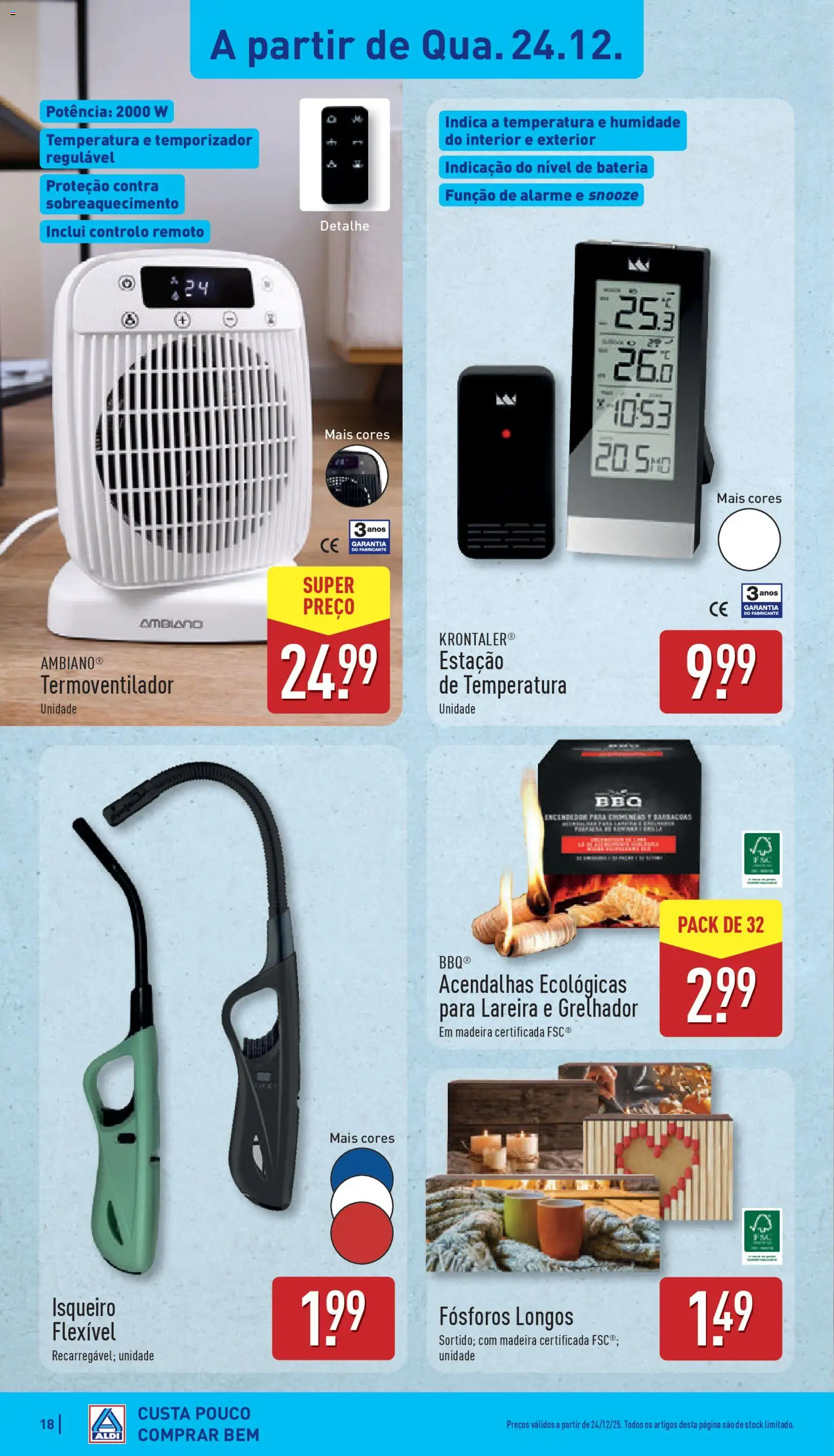 Aldi folheto │ válido de 22.12.2025 | Página: 18 | Produtos: Fósforos, Bateria
