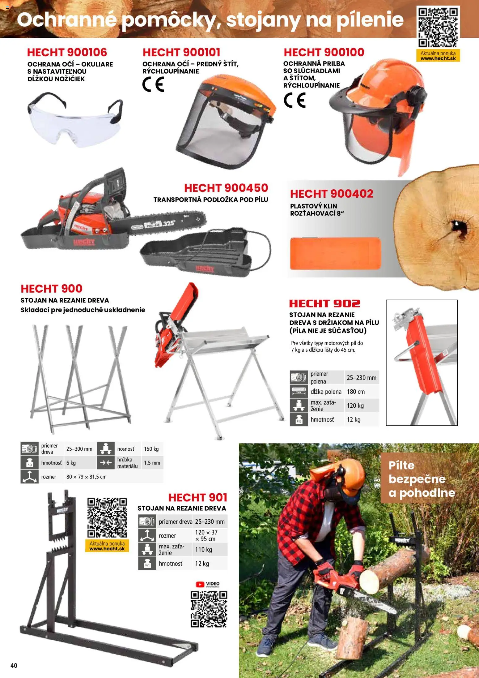 Nové Hecht akcie – leták je platný od 19.02.2026 | Strana: 40 | Produkty: Píla, Okuliare, Video
