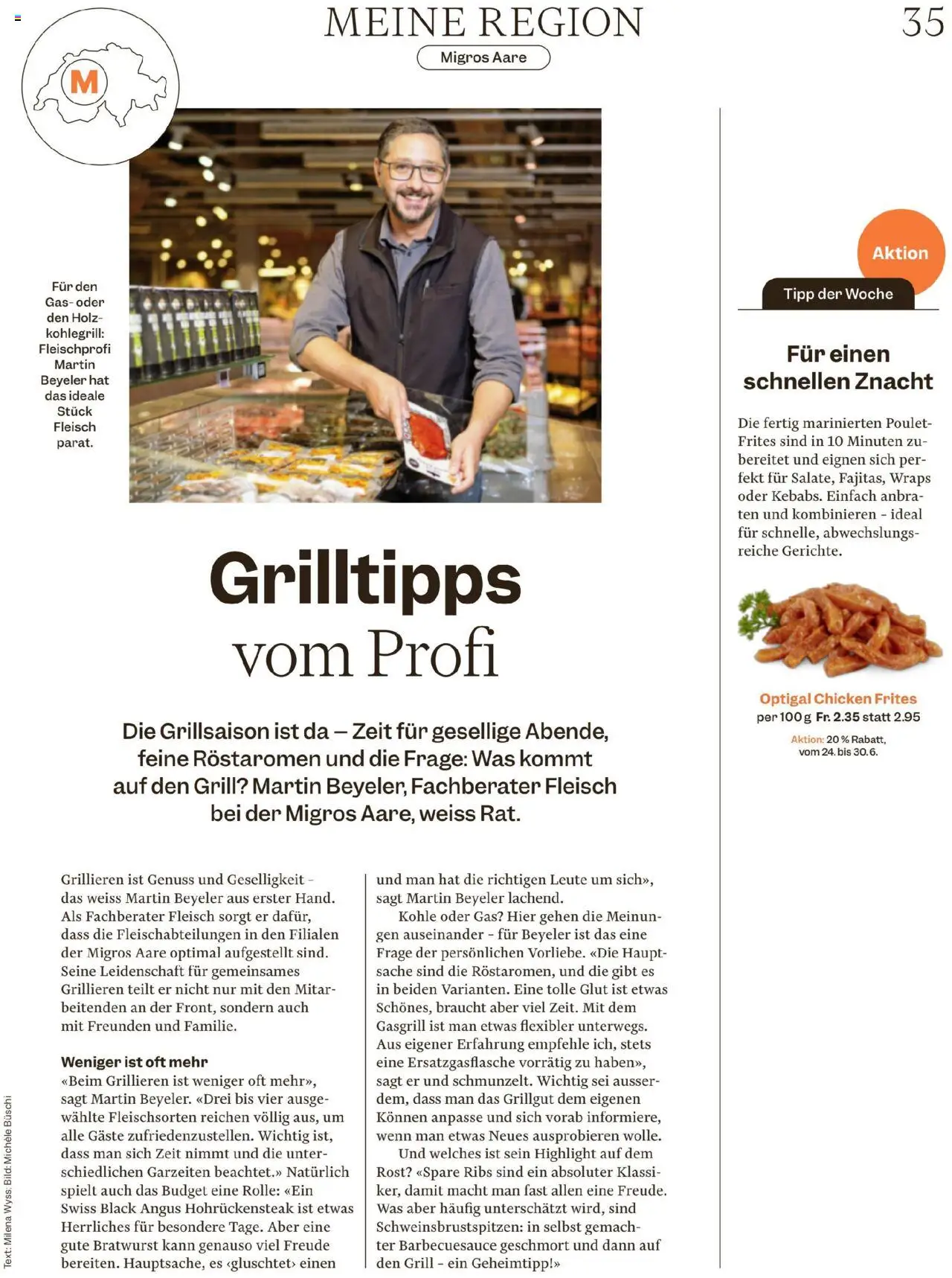 Migros Magazin ab 23.06.2025 | Seite: 35 | Produkte: Spare Ribs, Grill