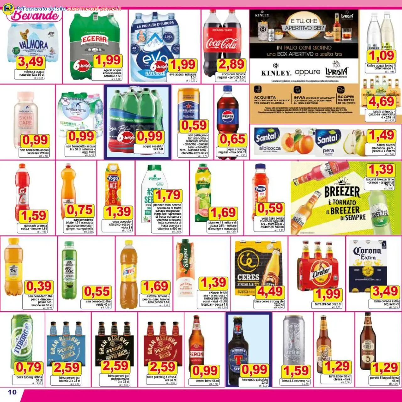 Volantino Pewex del 18.08.2025 | Pagina: 10 | Prodotti: Tennent's, Acqua tonica, The, Arancia