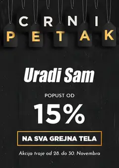 Uradi Sam Black Friday obaveštenje - pregled Uradi Sam kataloga - važi od 24.11.2025