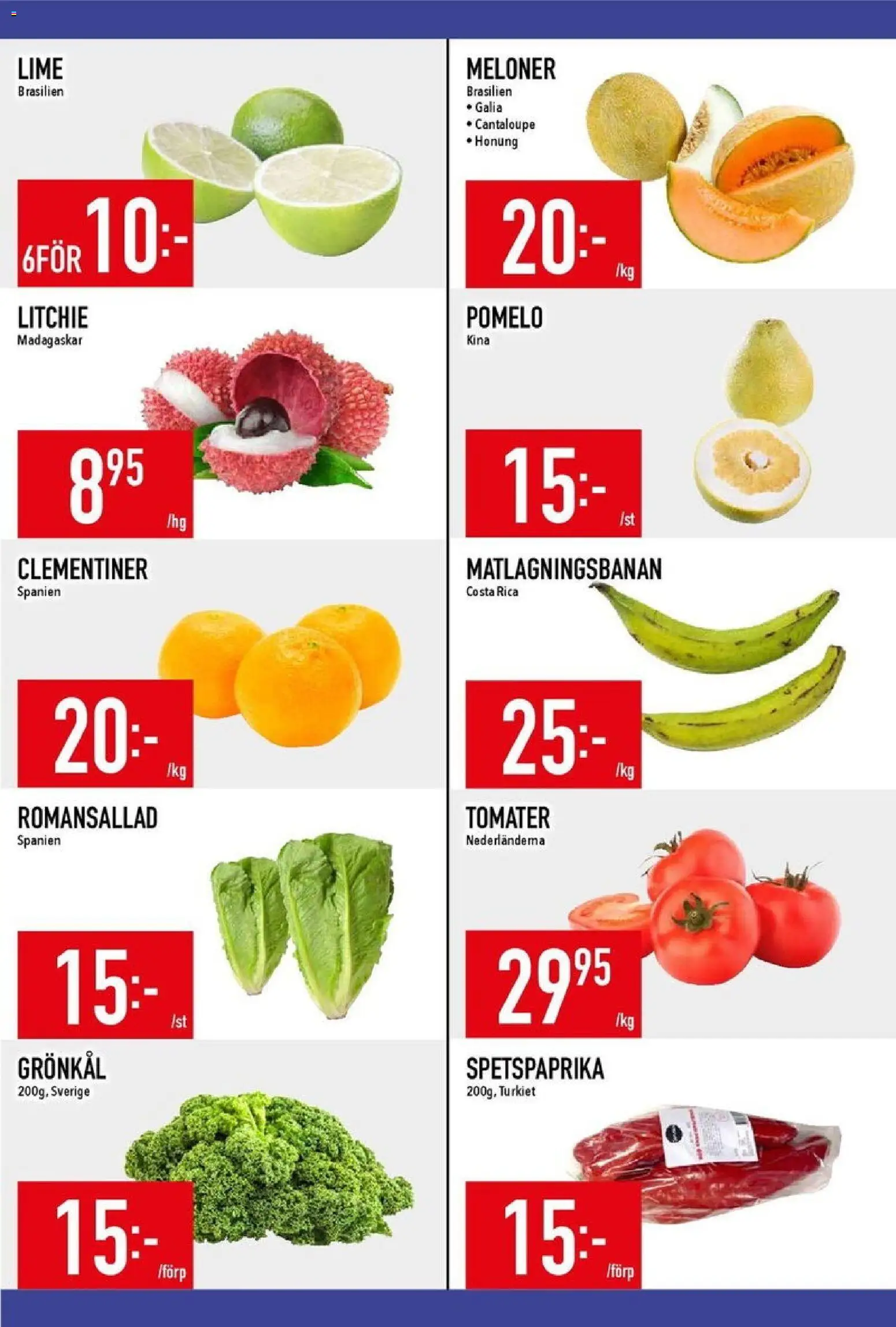 Matdax reklamblad aktuell från 22.12.2025 | Sida: 17 | Produkter: Cantaloupe, Romansallad, Tomater, Lime