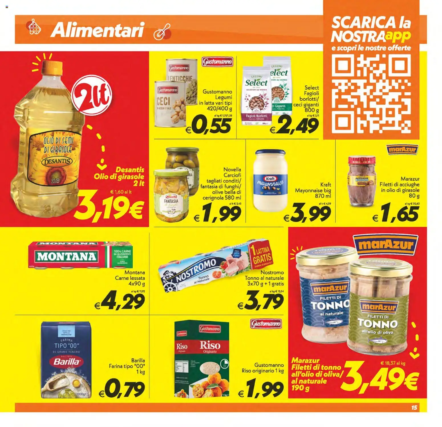 Volantino SuperConveniente del 13.02.2026 | Pagina: 15 | Prodotti: Ceci, Farina, Tonno al naturale, Olio di girasole