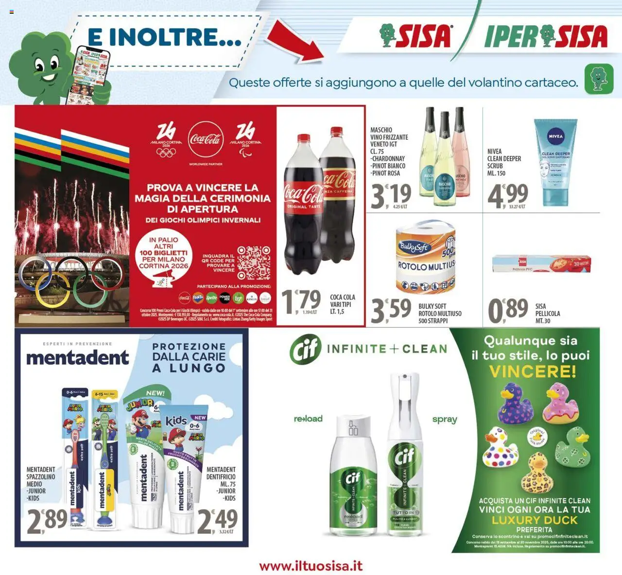 Volantino SISA del 23.09.2025 | Pagina: 19 | Prodotti: Dentifricio, Fanta, Pellicola, Coca Cola