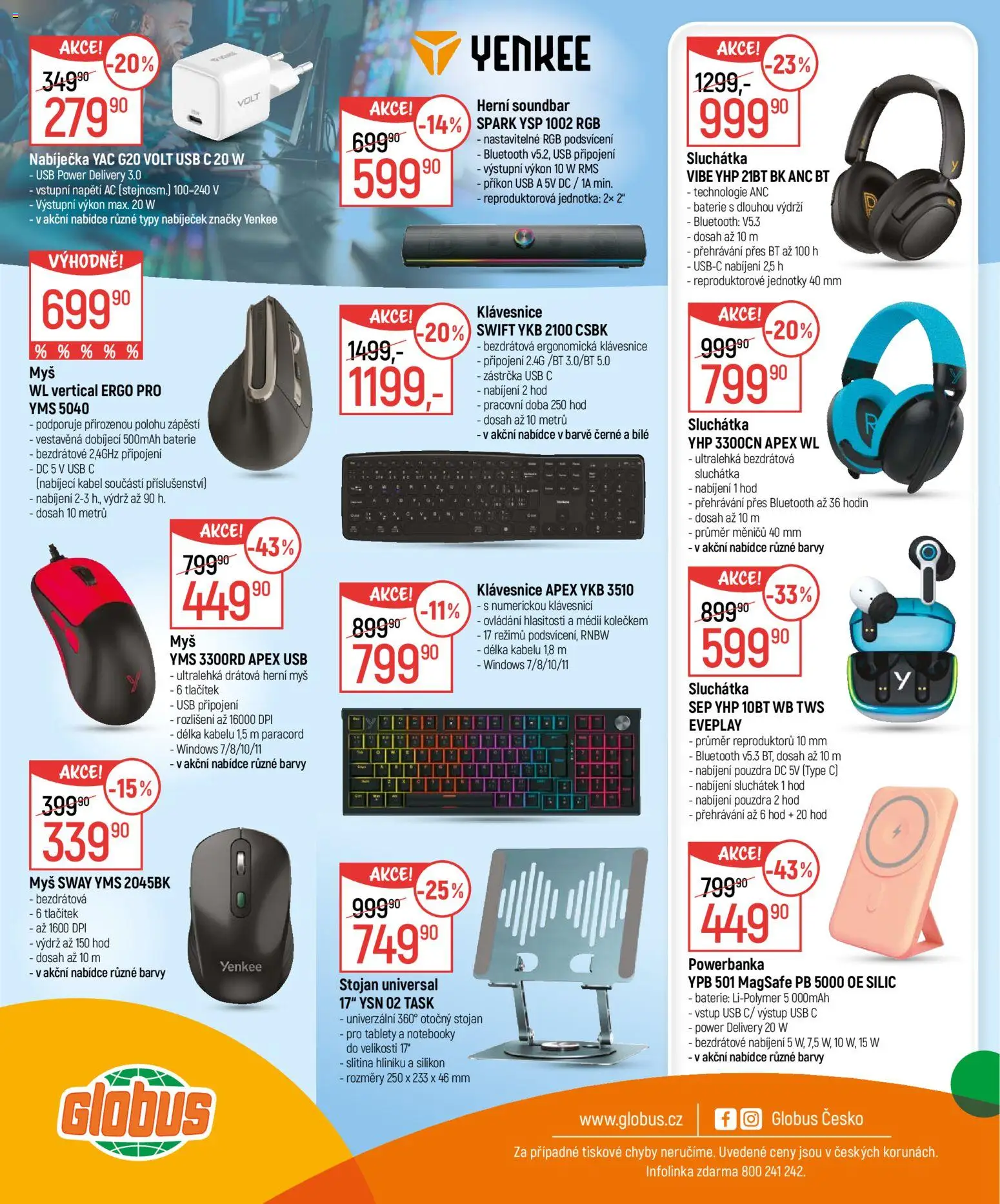 Globus leták - Elektro od 04.03.2026 | Strana: 4 | Produkty: Globus, Powerbanka, Kabel, Baterie