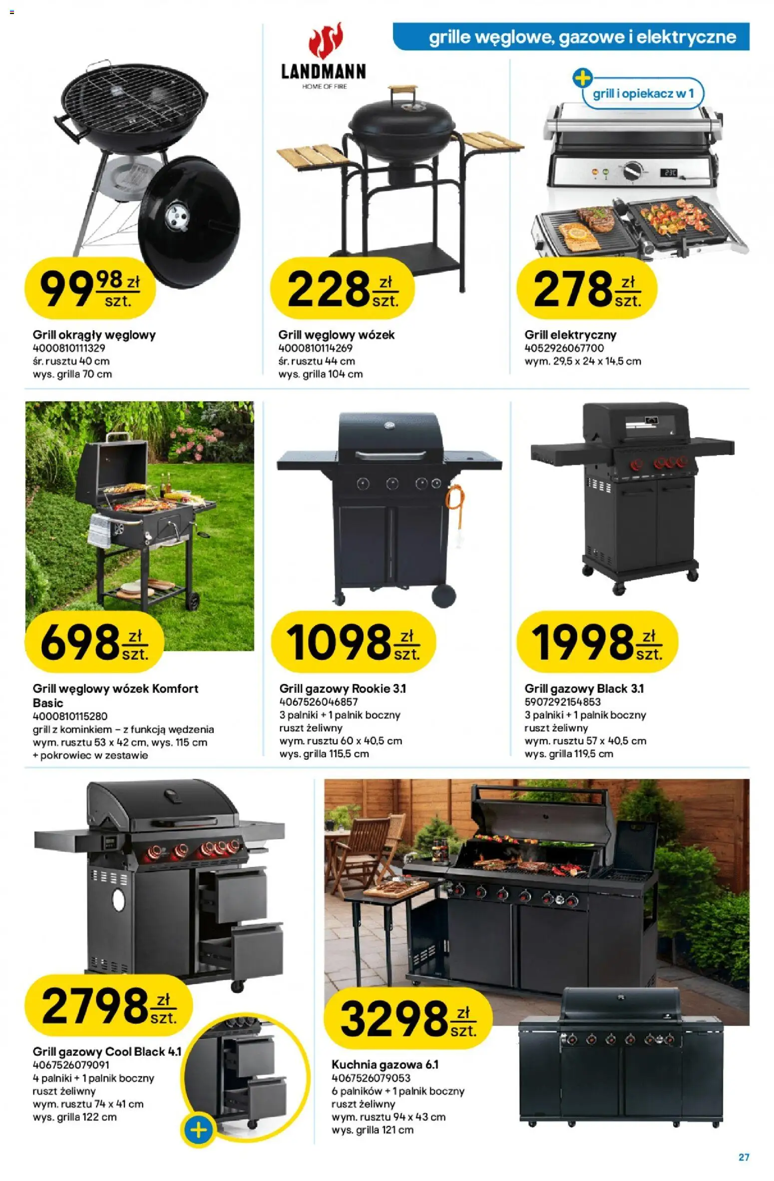 Castorama gazetka od 07.04.2026 | Strona: 27 | Produkty: Grill, Grill gazowy, Opiekacz, Ruszt