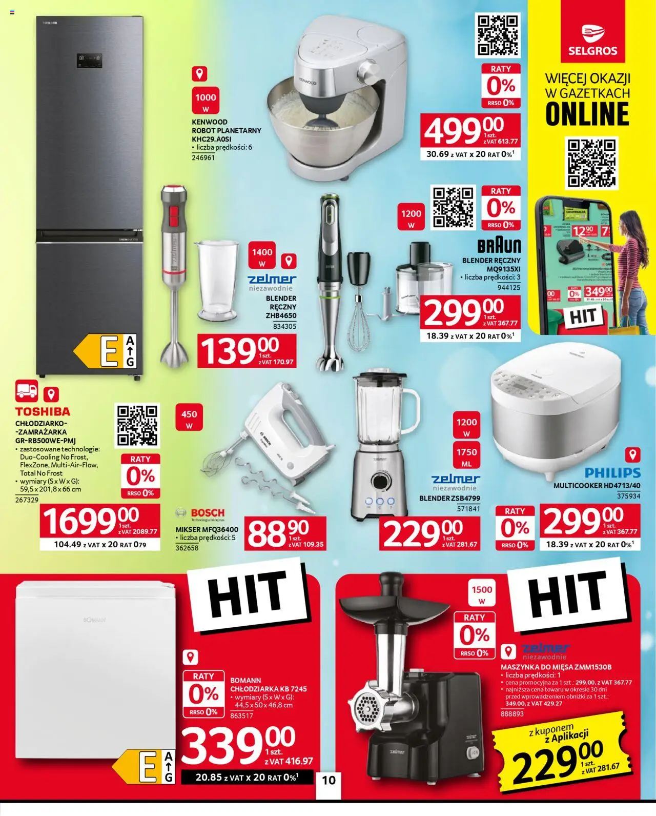 Selgros cash&carry Gazetka - Oferta przemysłowa od 14.08.2025 | Strona: 12 | Produkty: Zamrażarka, Mikser, Maszynka do mięsa, Blender