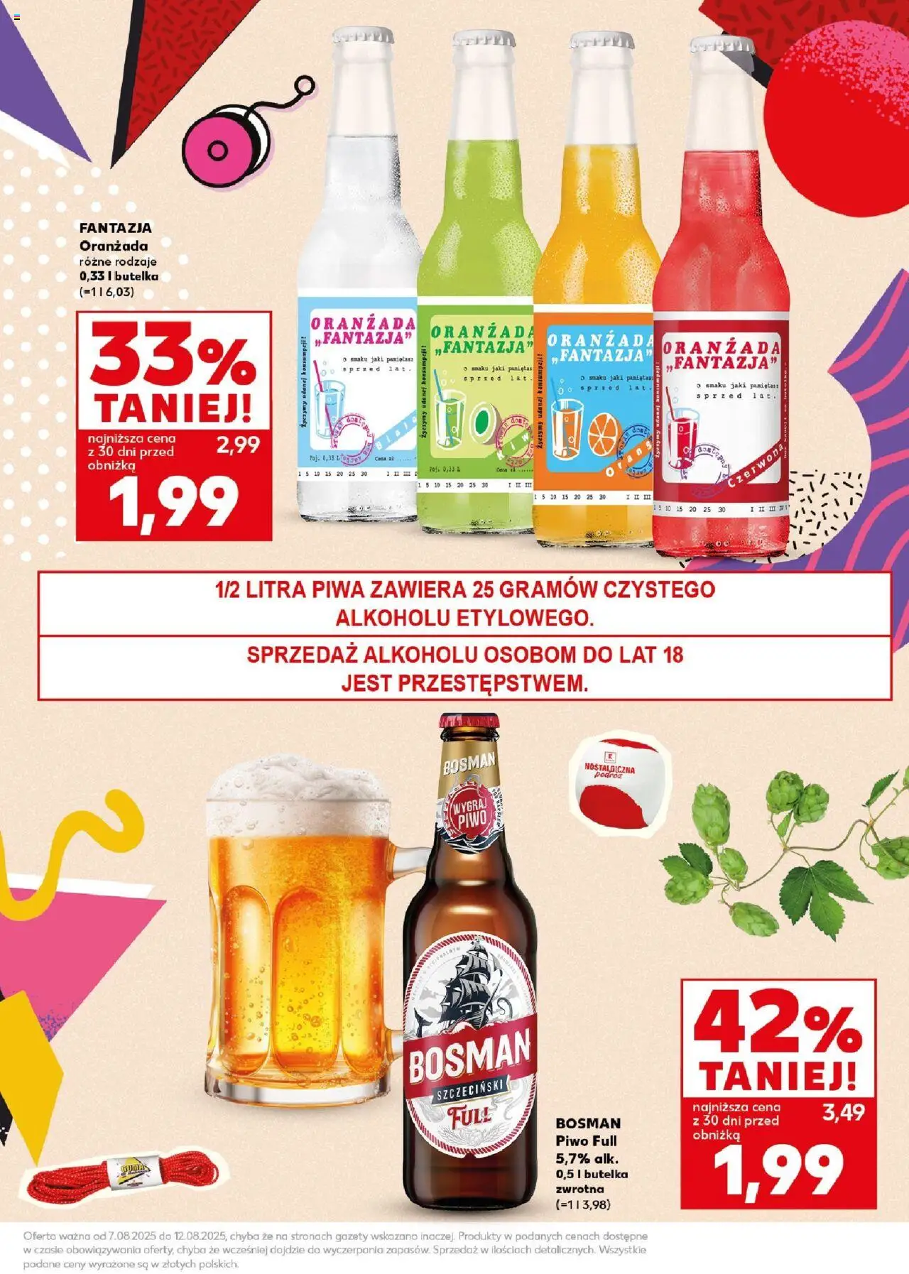 Kaufland gazetka - Super Sobota od 09.08.2025 | Strona: 9 | Produkty: Piwo Bosman, Piwo