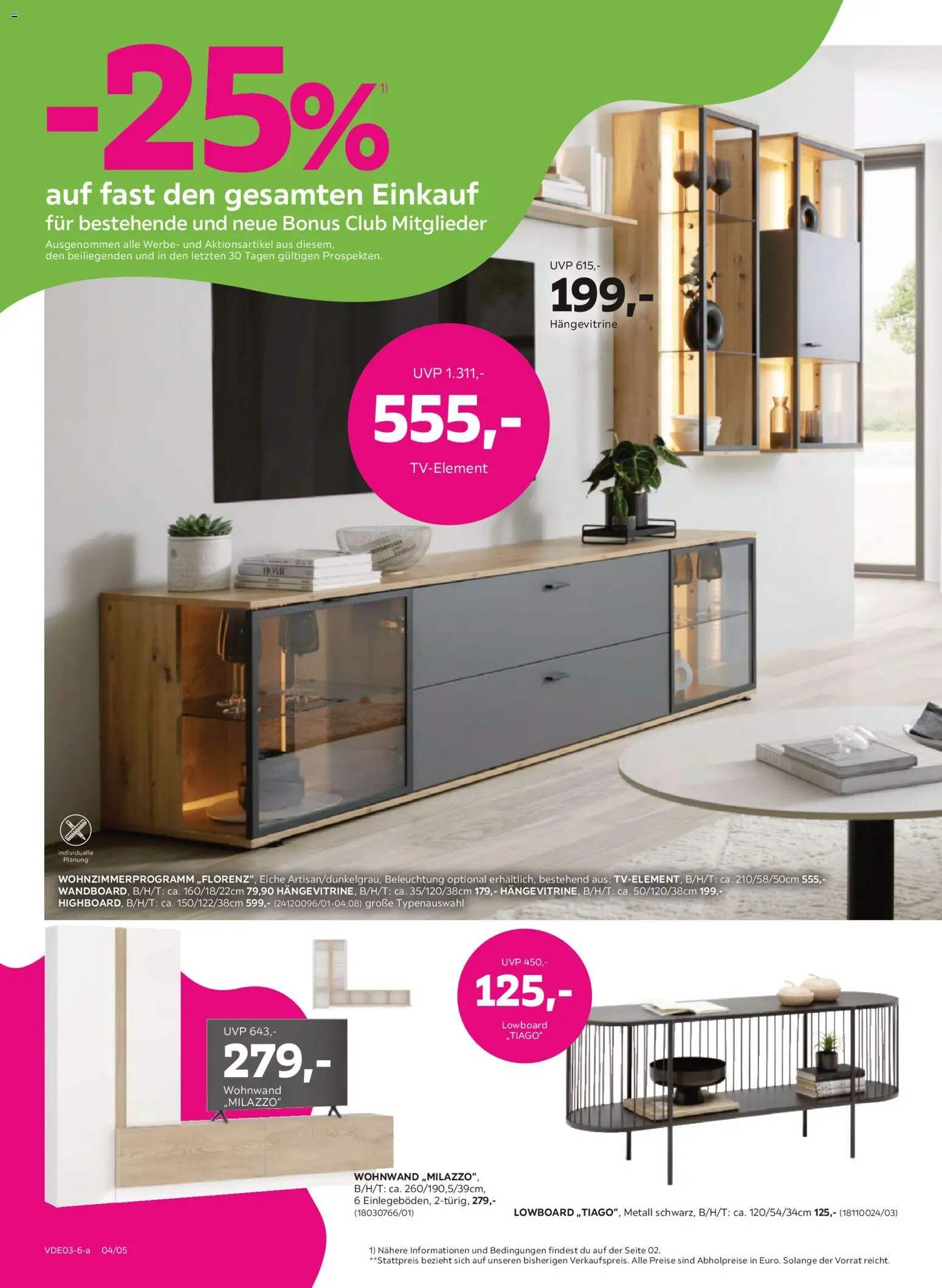 Mömax Prospekt 	 – gültig ab 23.02.2026 | Seite: 4 | Produkte: Wohnwand, Lowboard, Hängevitrine