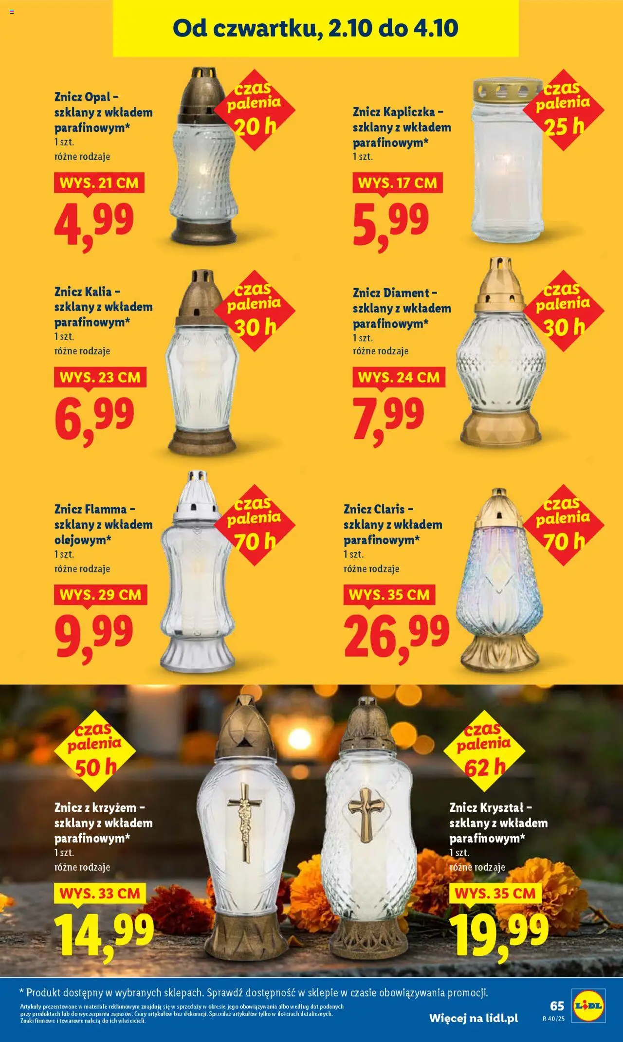 Lidl Gazetka od 02.10.2025 | Strona: 69 | Produkty: Znicz kapliczka