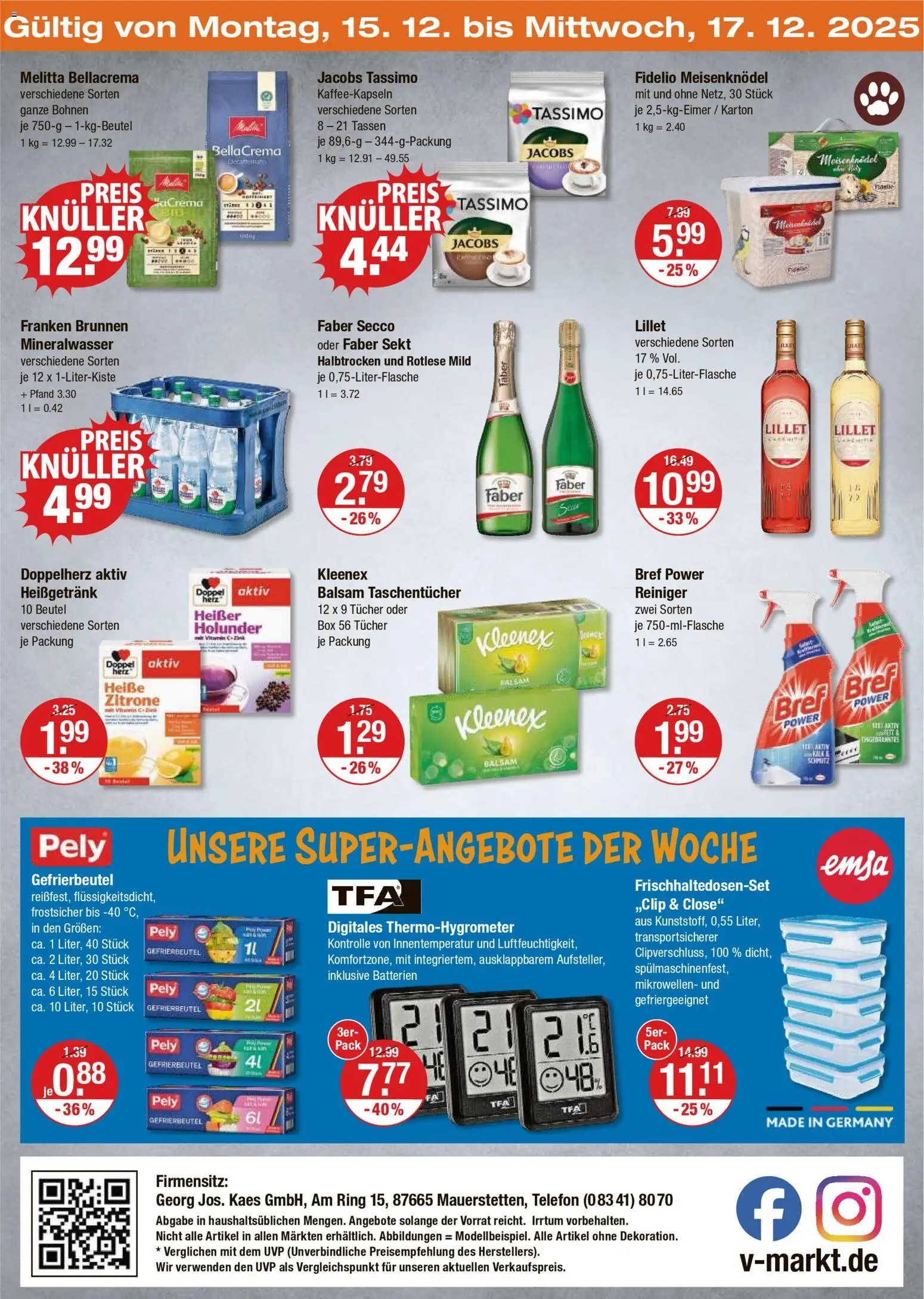 V-Markt - Schwaben / Oberbayern – gültig ab 11.12.2025 | Seite: 32 | Produkte: Batterien, Mineralwasser, Tassimo, Telefon