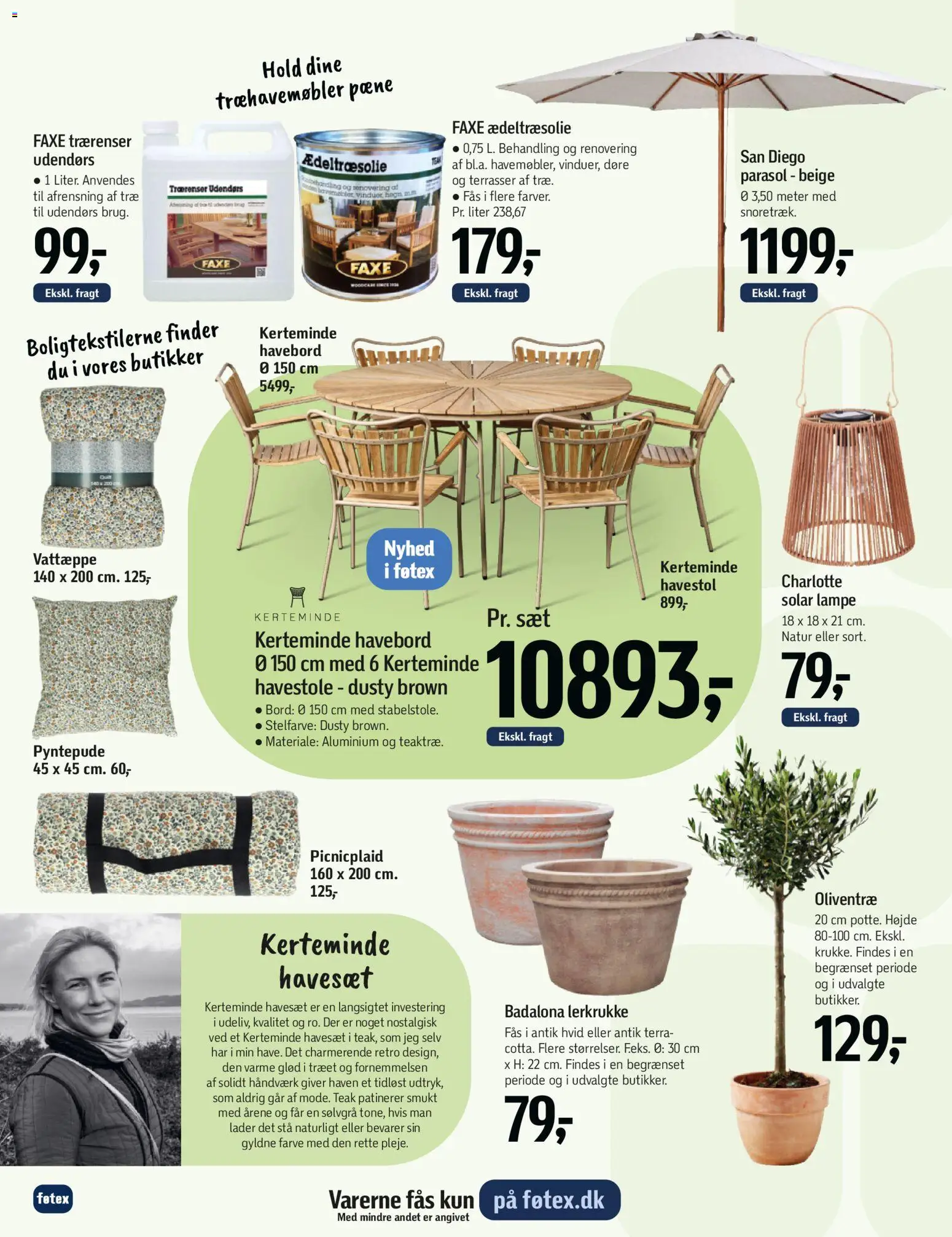 Føtex tilbudsavis – gyldig fra 13.03.2026 | Side: 4 | Produkter: Bord, Lampe, Søm, Parasol