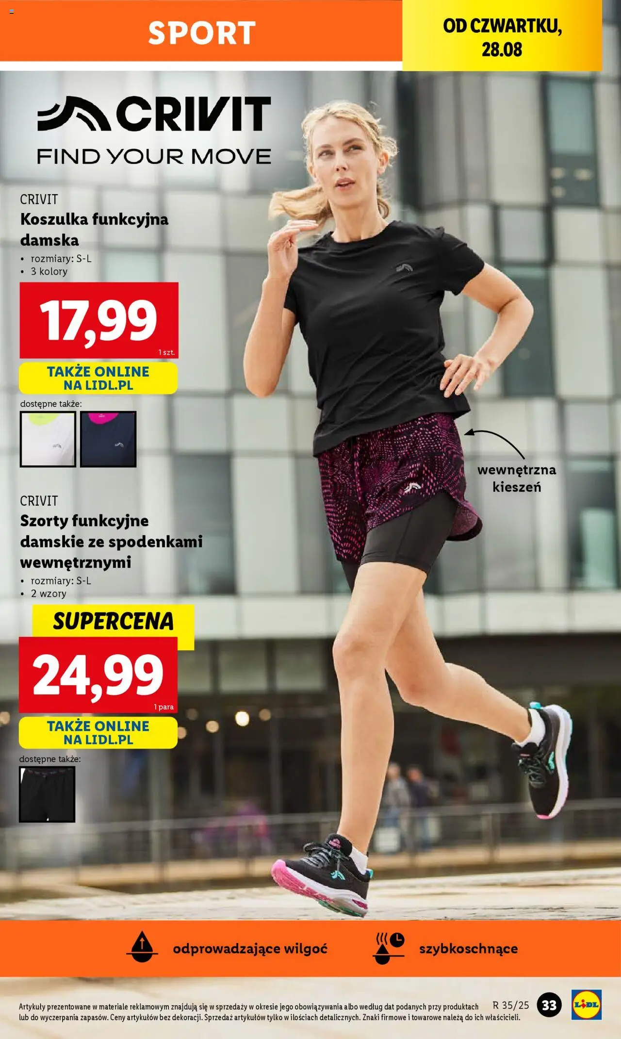 Lidl Katalog od 25.08.2025 | Strona: 33 | Produkty: Szorty