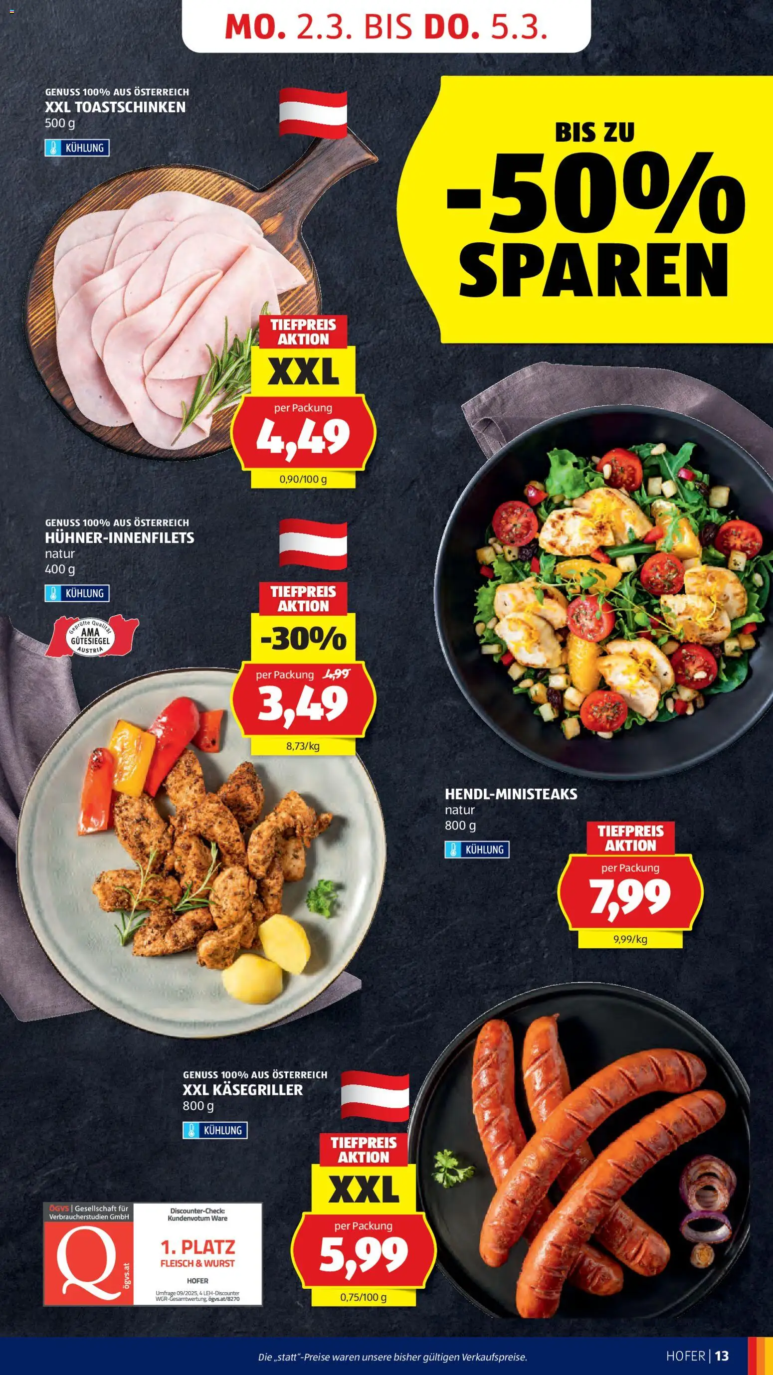 Hofer Flugblatt gültig ab 25.02.2026 | Seite: 15 | Produkte: Wurst