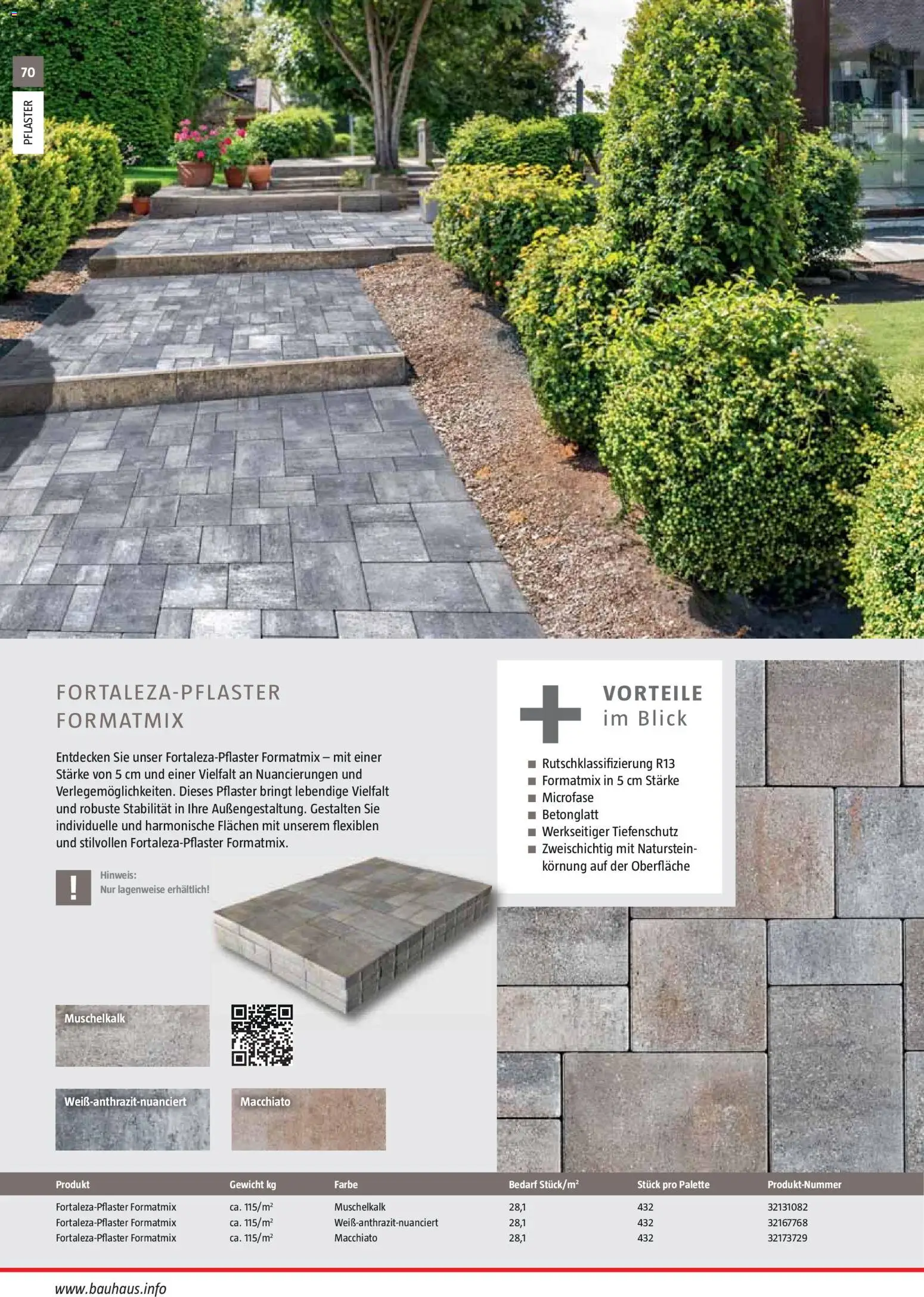 Bauhaus Gartenbaumaterialien gültig ab 01.04.2026 | Seite: 70 | Produkte: Gewicht