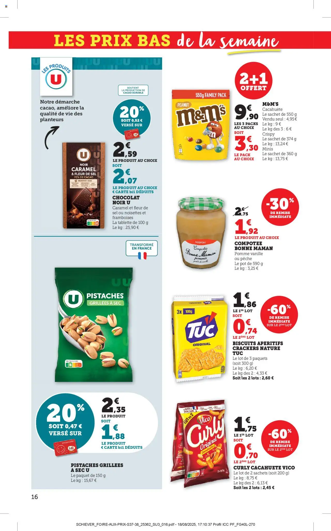  | Page: 16 | Produits: Compotée Bonne Maman, Crackers, Pomme, Pommes