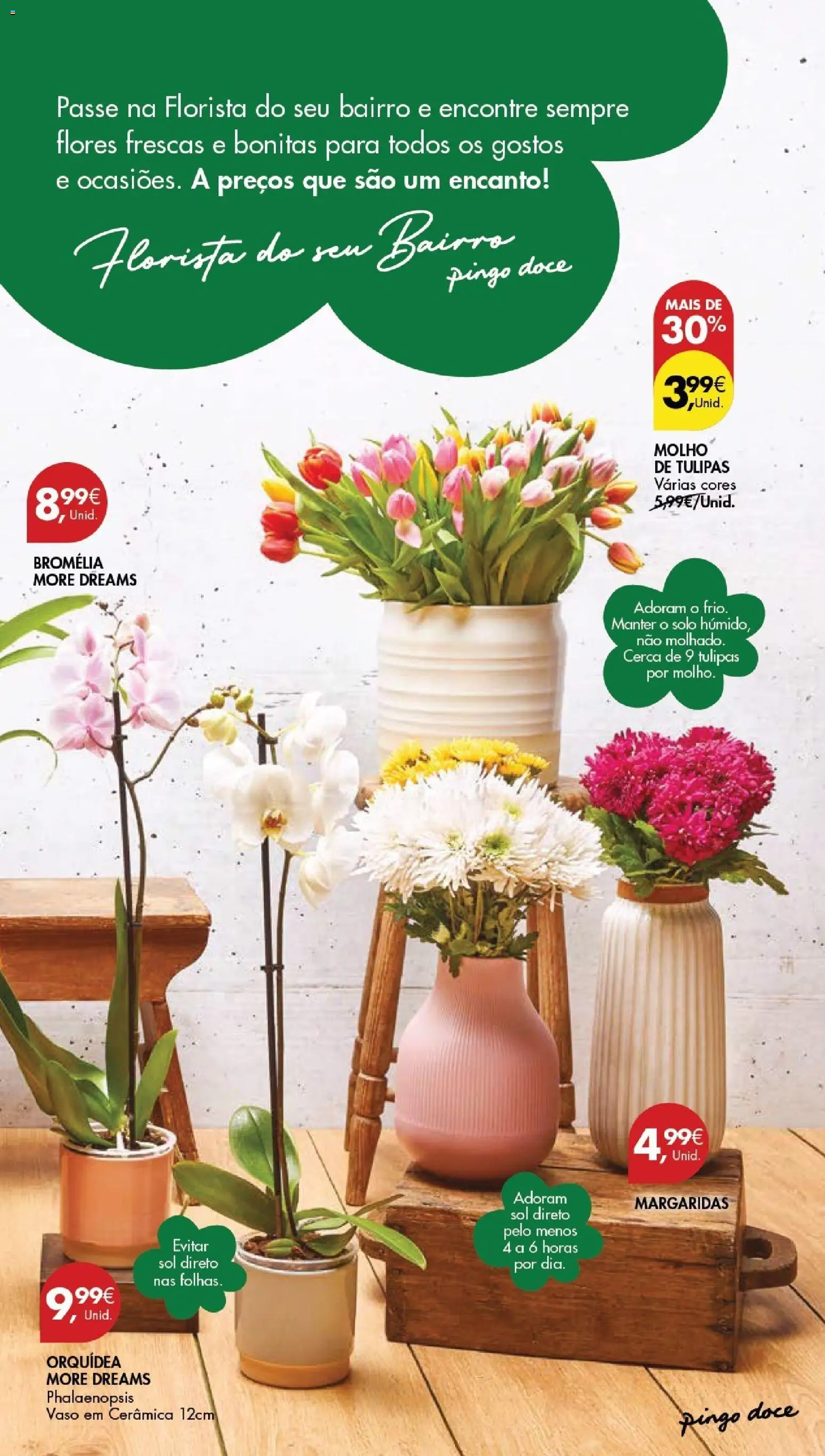 Pingo Doce Poupe este Fim de Semana │ válido de 13.03.2026 | Página: 5 | Produtos: Flores, Vaso