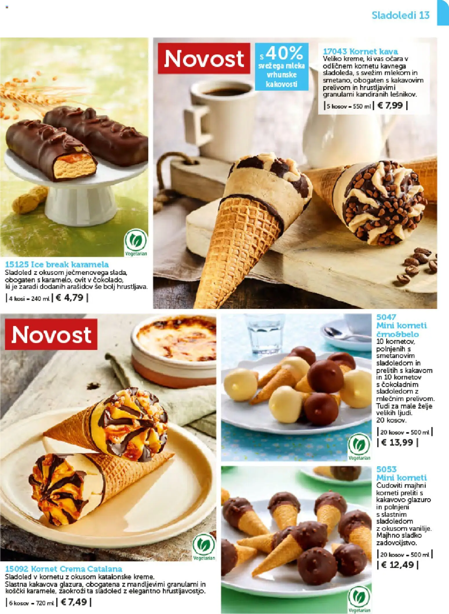 Novi Bofrost katalog ponudbe – veljaven od 01.02.2026 | Stran: 13 | Izdelki: Kava, Sladoled, Zelje