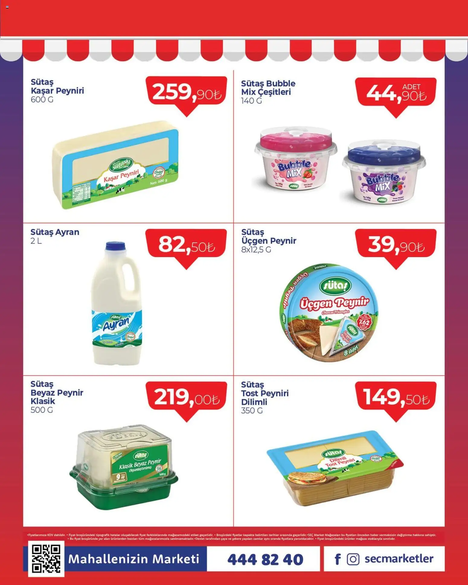 Seç Market Katalog - 09.04.2026 tarihinden itibaren geçerlidir | Sayfa: 2 | Ürünler: Peynir