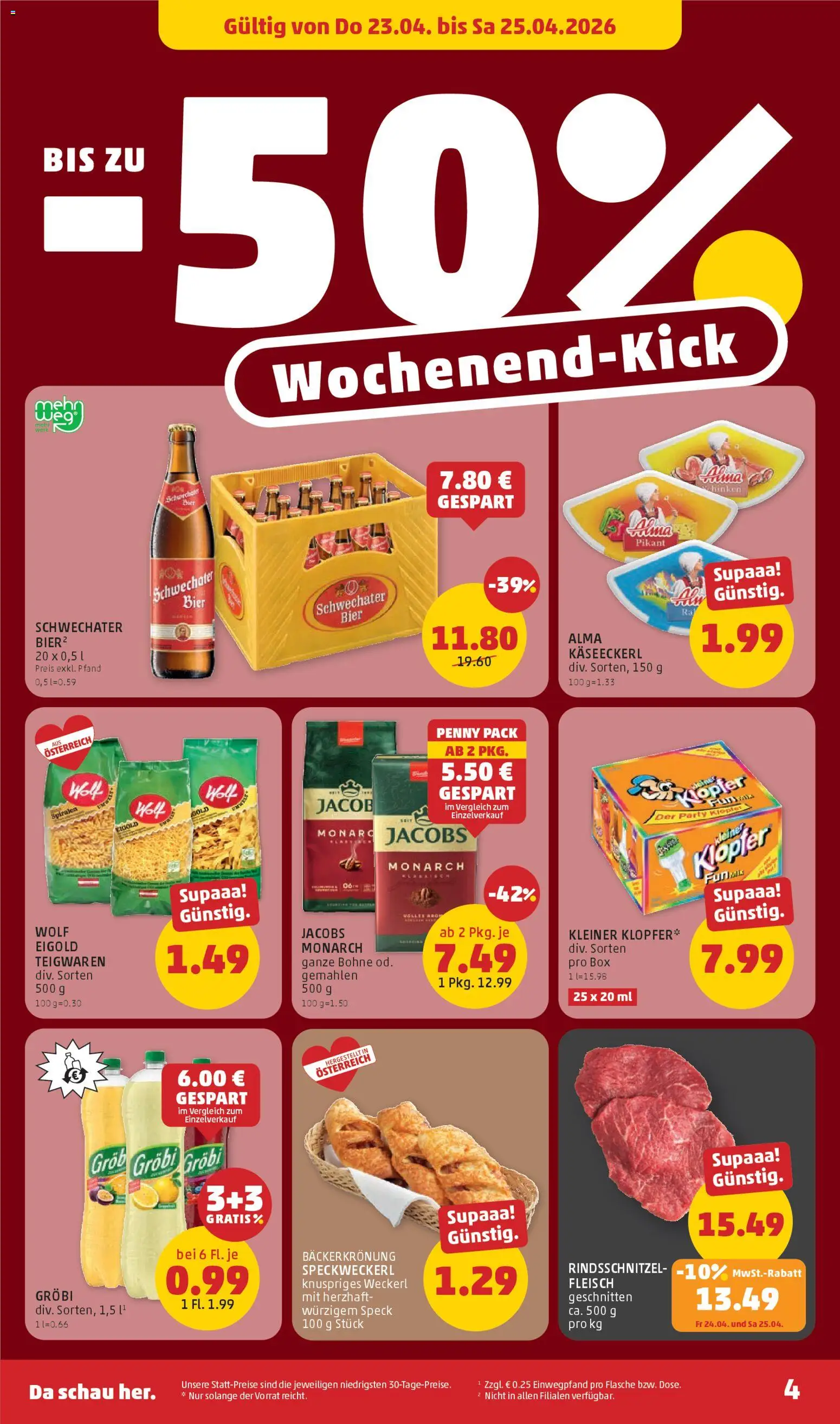 Penny Markt - Flugblatt gültig ab 23.04.2026 | Seite: 4 | Produkte: Box, Bier