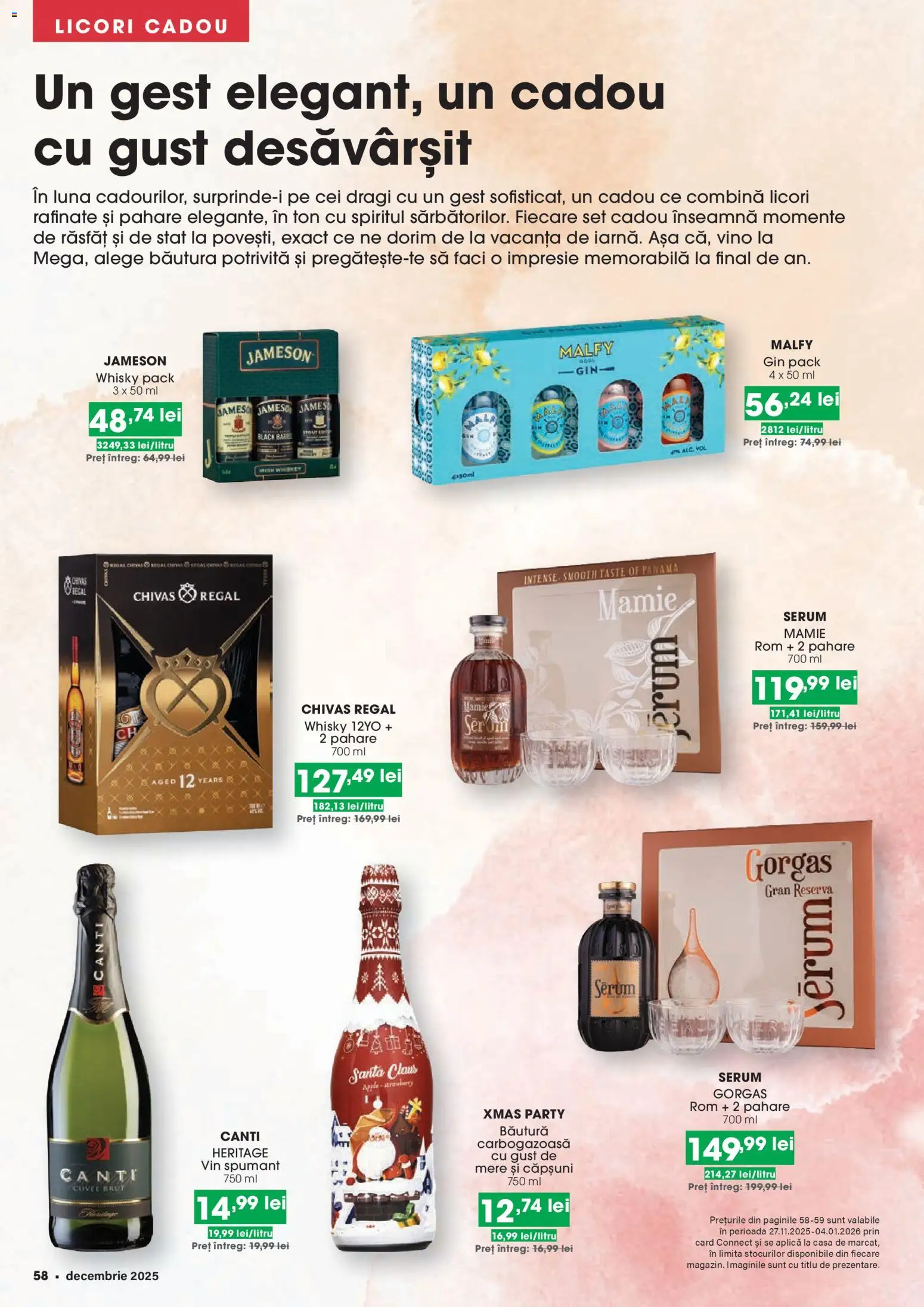 Noul catalog Mega Image – valabil de la 27.11.2025 | Pagină: 58 | Produse: Pahare, Mere, Gin, Căpșuni
