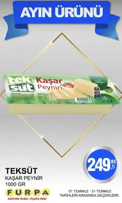 Furpa Ayın Ürünleri - 01.07.2025 tarihinden itibaren geçerlidir | Sayfa: 14 | Ürünler: Peynir