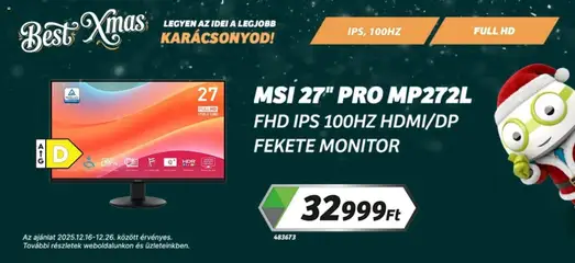 Best Byte Akciós újság - amely érvényes a következő dátumtól: 16.12.2025 | Oldal: 4 | Termékek: Monitor