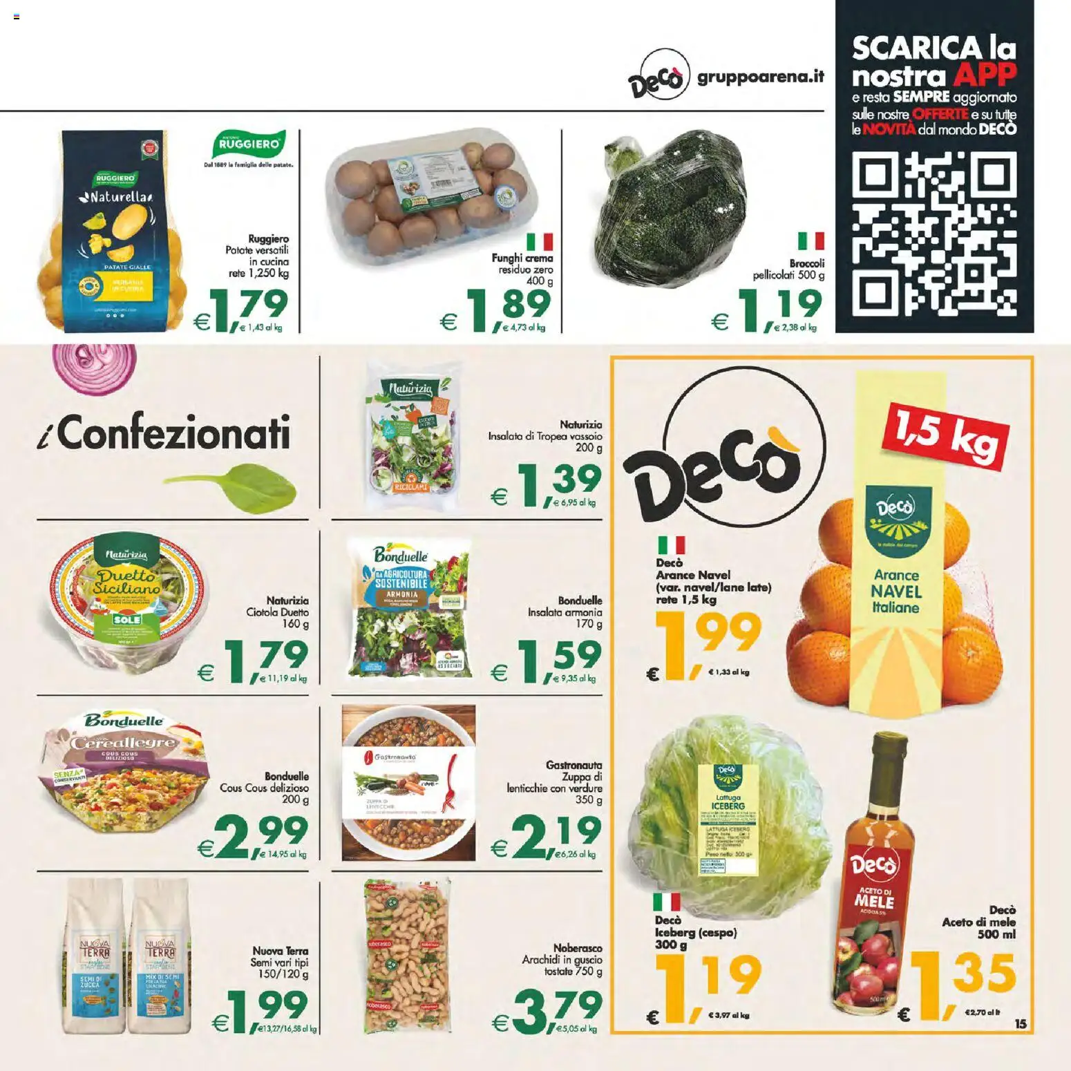 Volantino Decò del 24.02.2026 | Pagina: 19 | Prodotti: Crema, Patate, Cous cous, Lattuga