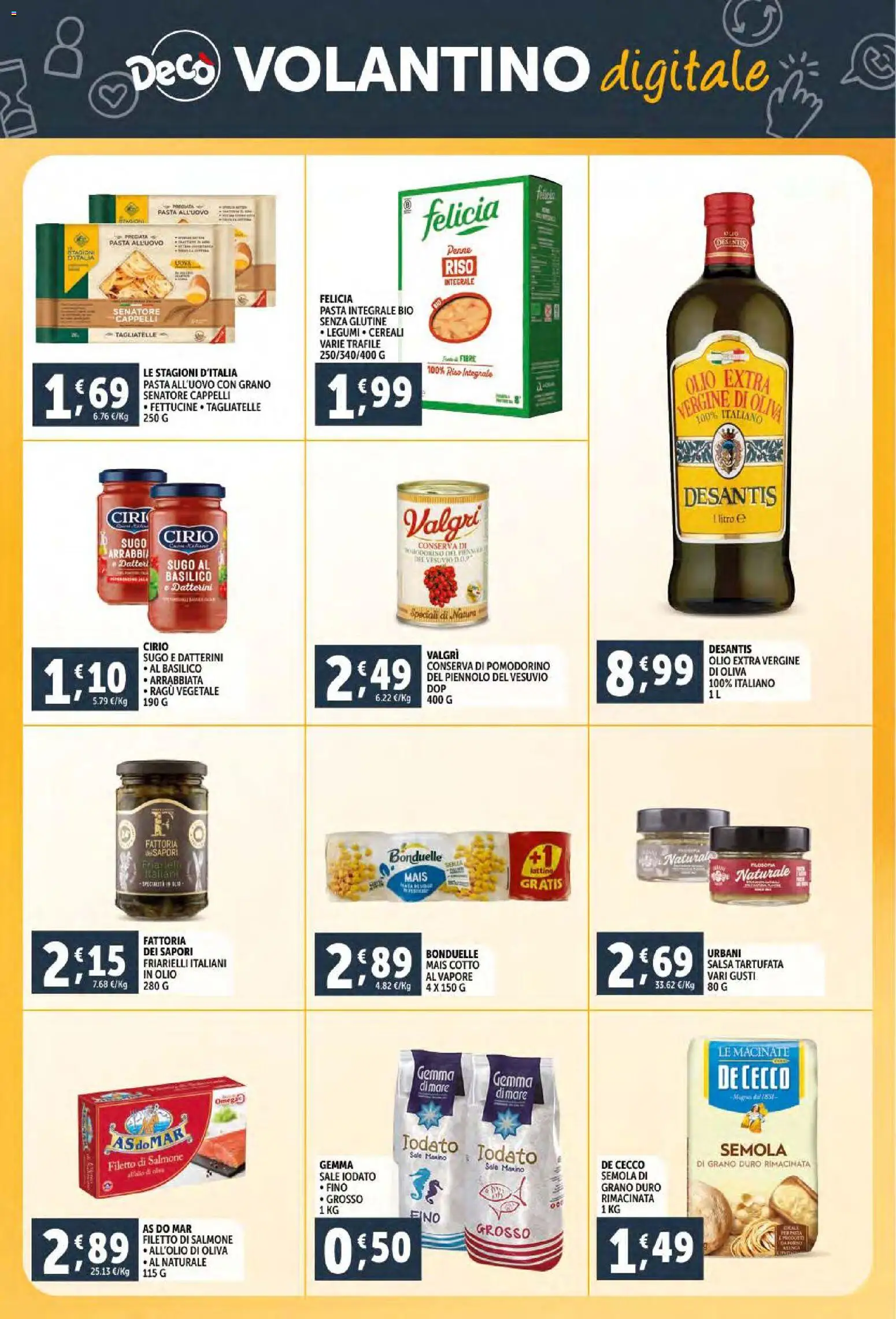 Volantino Decò del 06.12.2025 | Pagina: 35 | Prodotti: Salsa, Olio, Pasta, Sugo