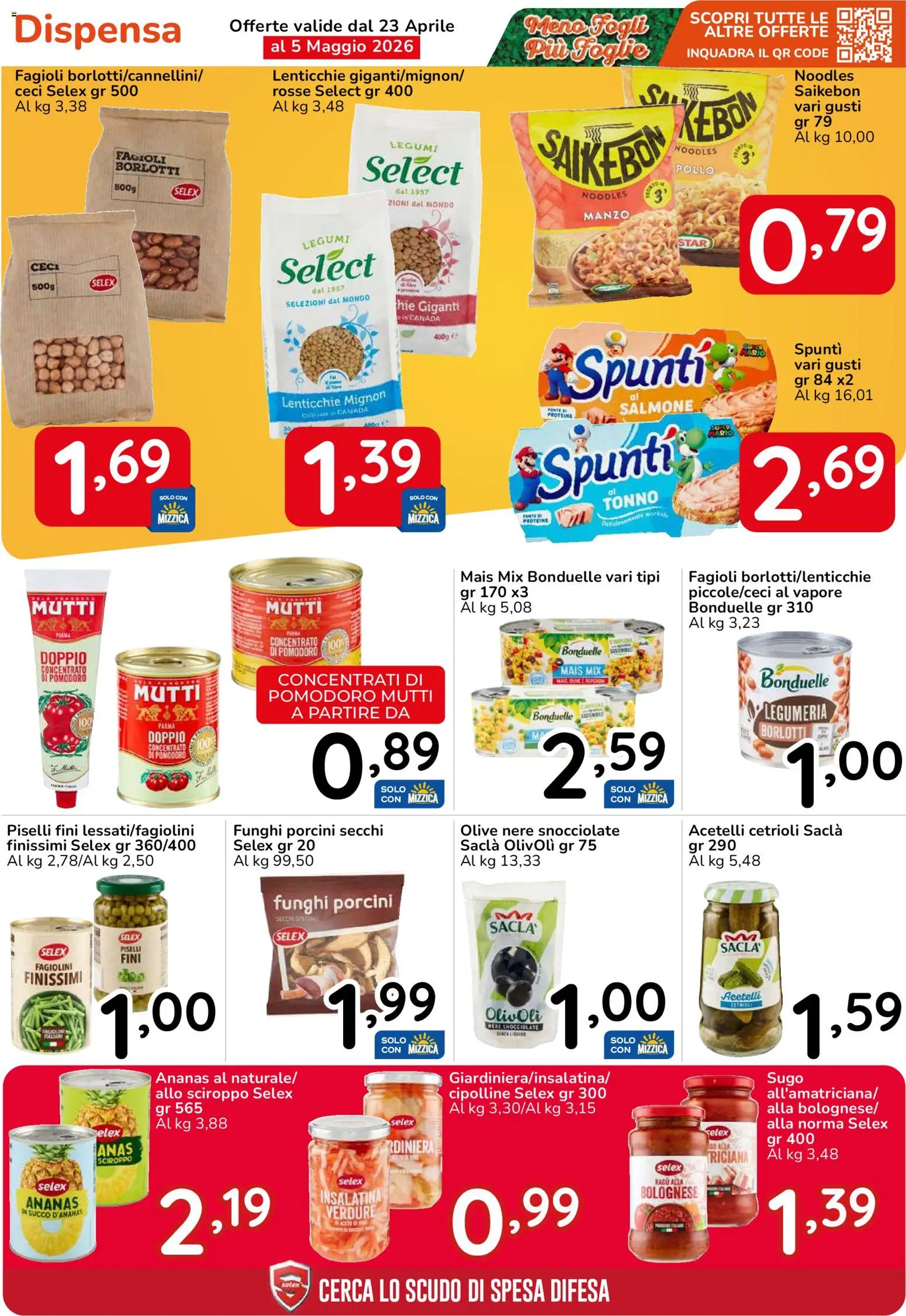 Volantino Famila del 23.04.2026 | Pagina: 27 | Prodotti: Legumi, Pollo, Mais, Sugo