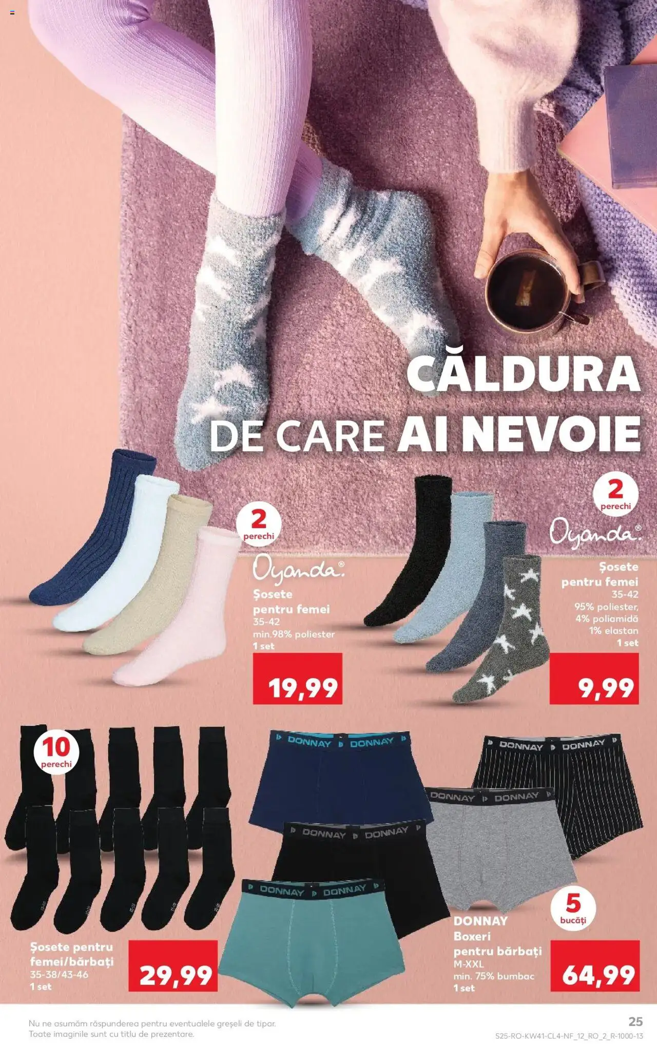Noul catalog Kaufland – valabil de la 08.10.2025 | Pagină: 25 | Produse: Șosete, Boxeri