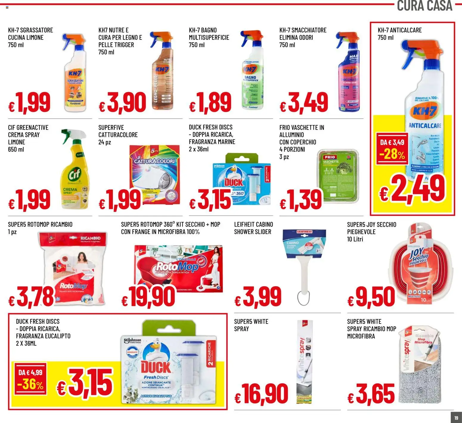 Volantino Galassia del 12.03.2026 | Pagina: 19 | Prodotti: Secchio, Alluminio, Bagno, Vaschette