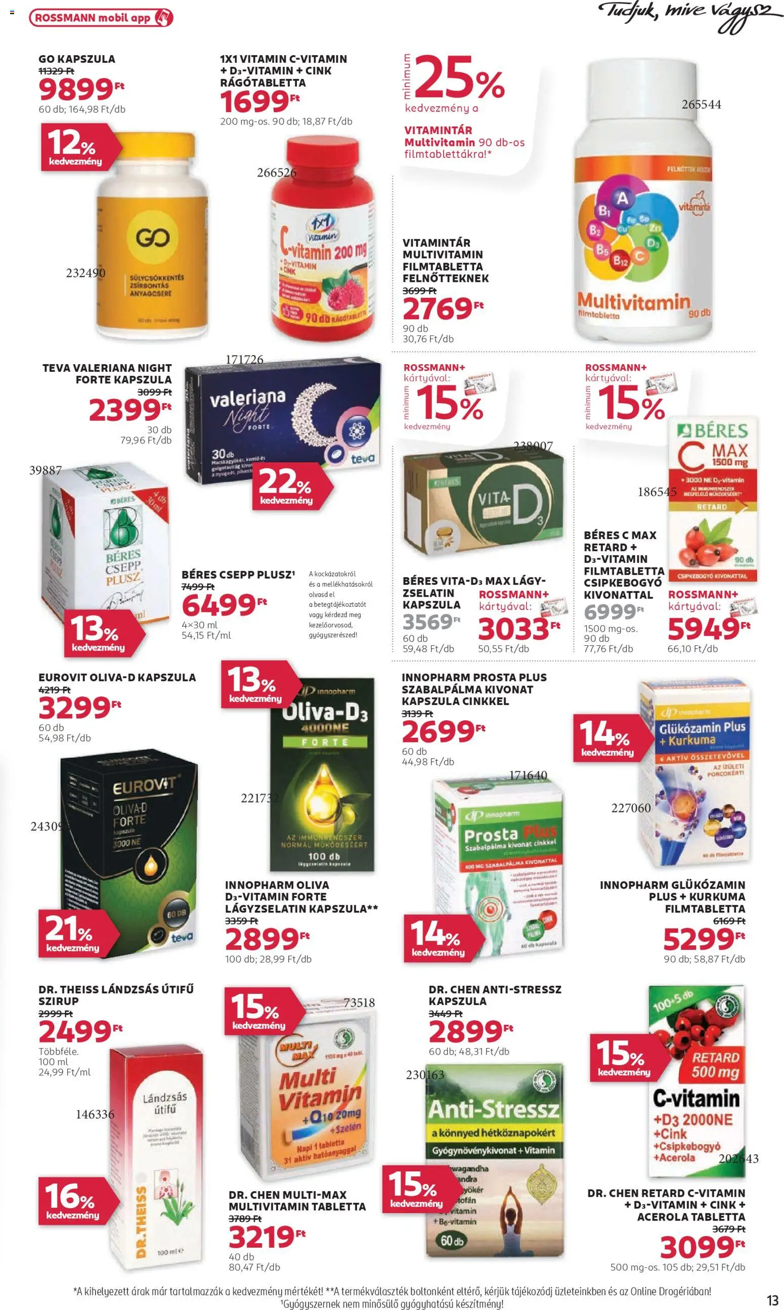 Rossmann akciós ujság - amely érvényes a következő dátumtól: 17.11.2025 | Oldal: 15 | Termékek: Béres csepp, Zselatin, Kurkuma, Vitamin c