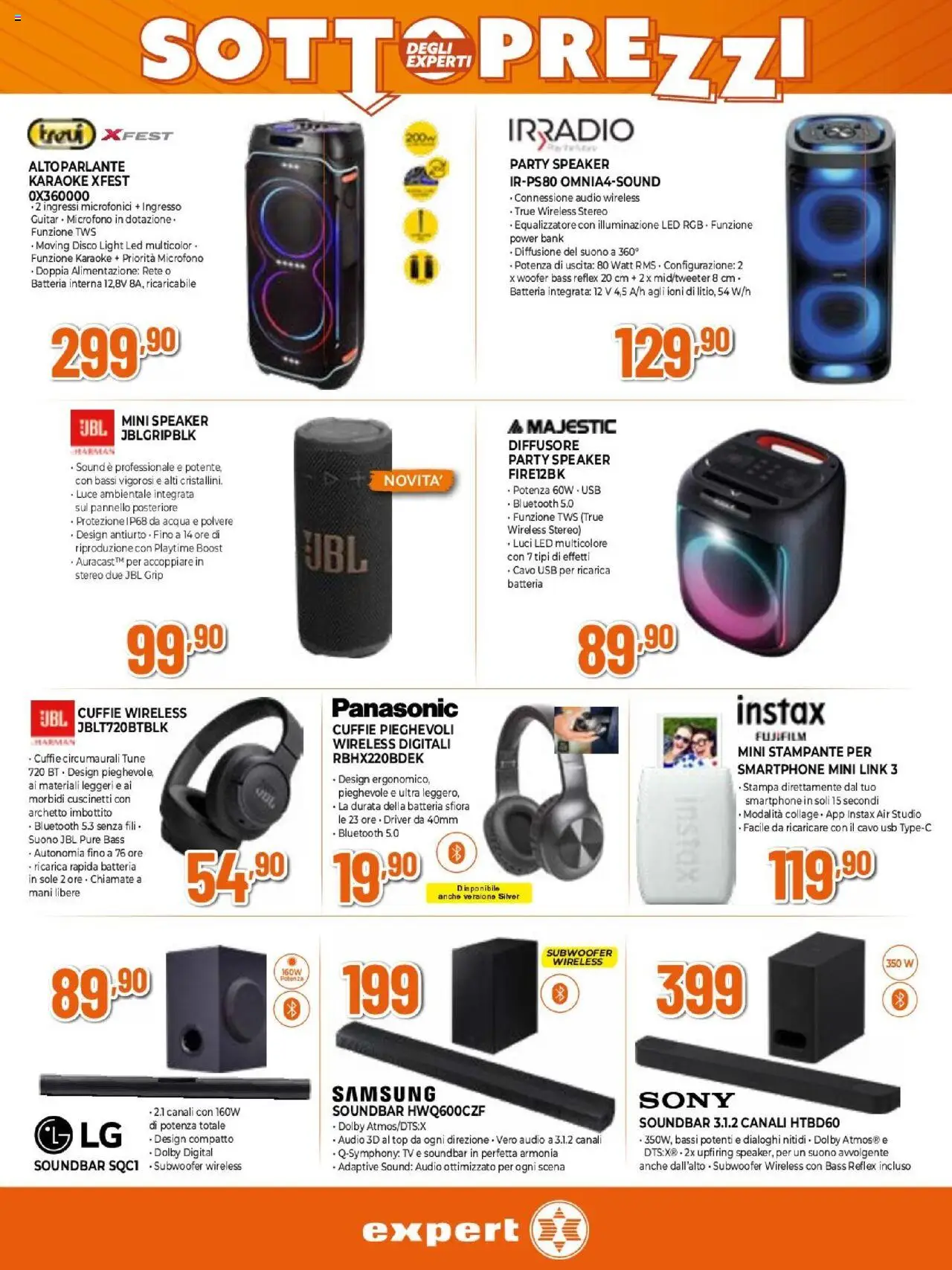 Volantino Expert del 02.10.2025 | Pagina: 15 | Prodotti: Acqua, Audio, Microfono, Samsung
