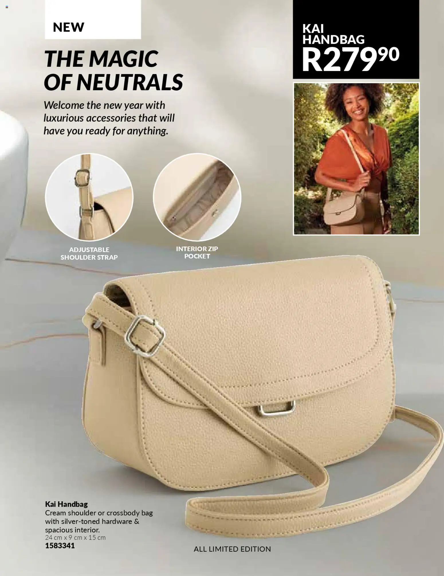 New Avon catalogue – valid from 01.01.2026 | Page: 135 | Products: Handbag, Bag, Cream