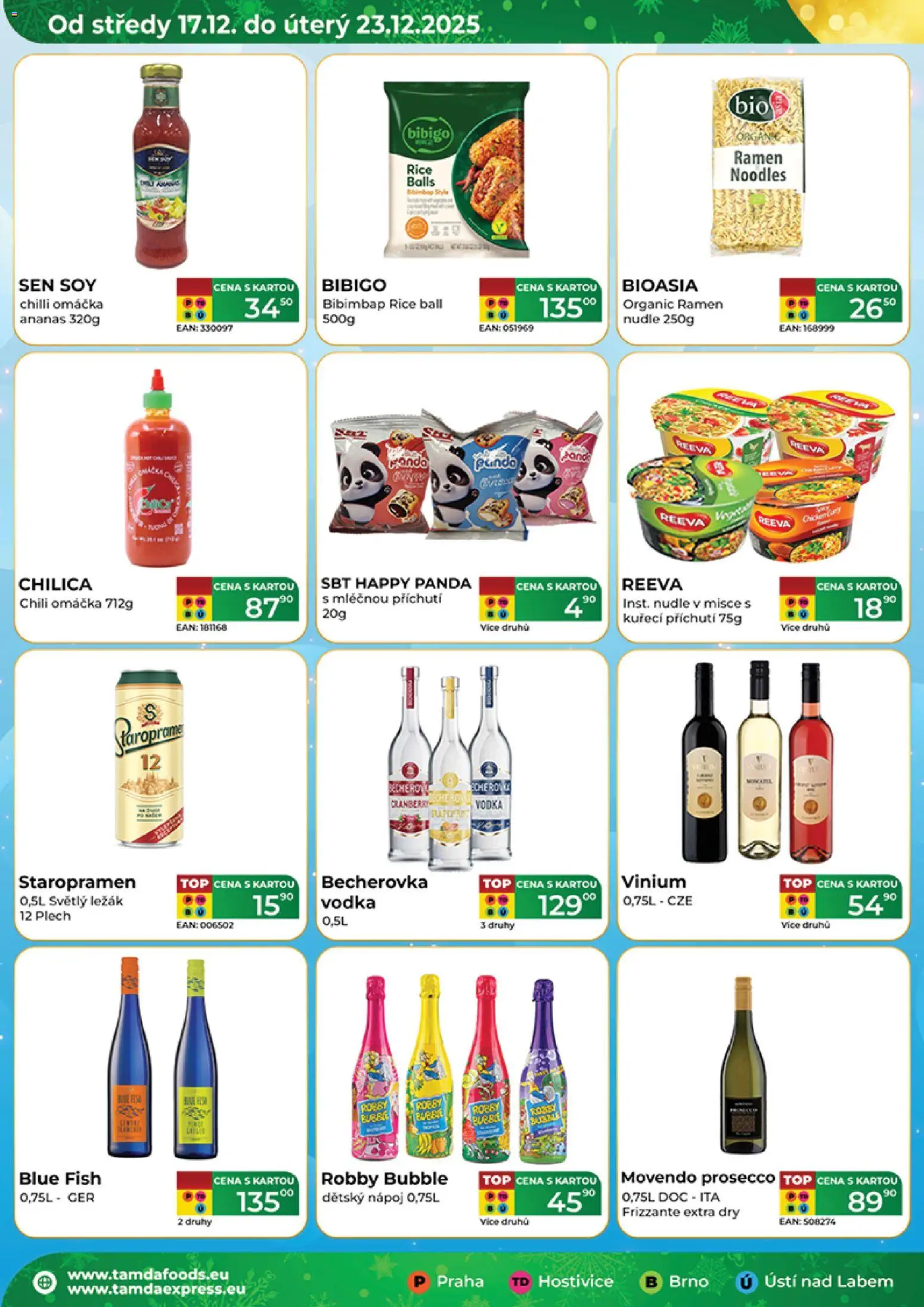 Tamda Foods leták od 17.12.2025 | Strana: 4 | Produkty: Prosecco, Staropramen, Plech, Nudle