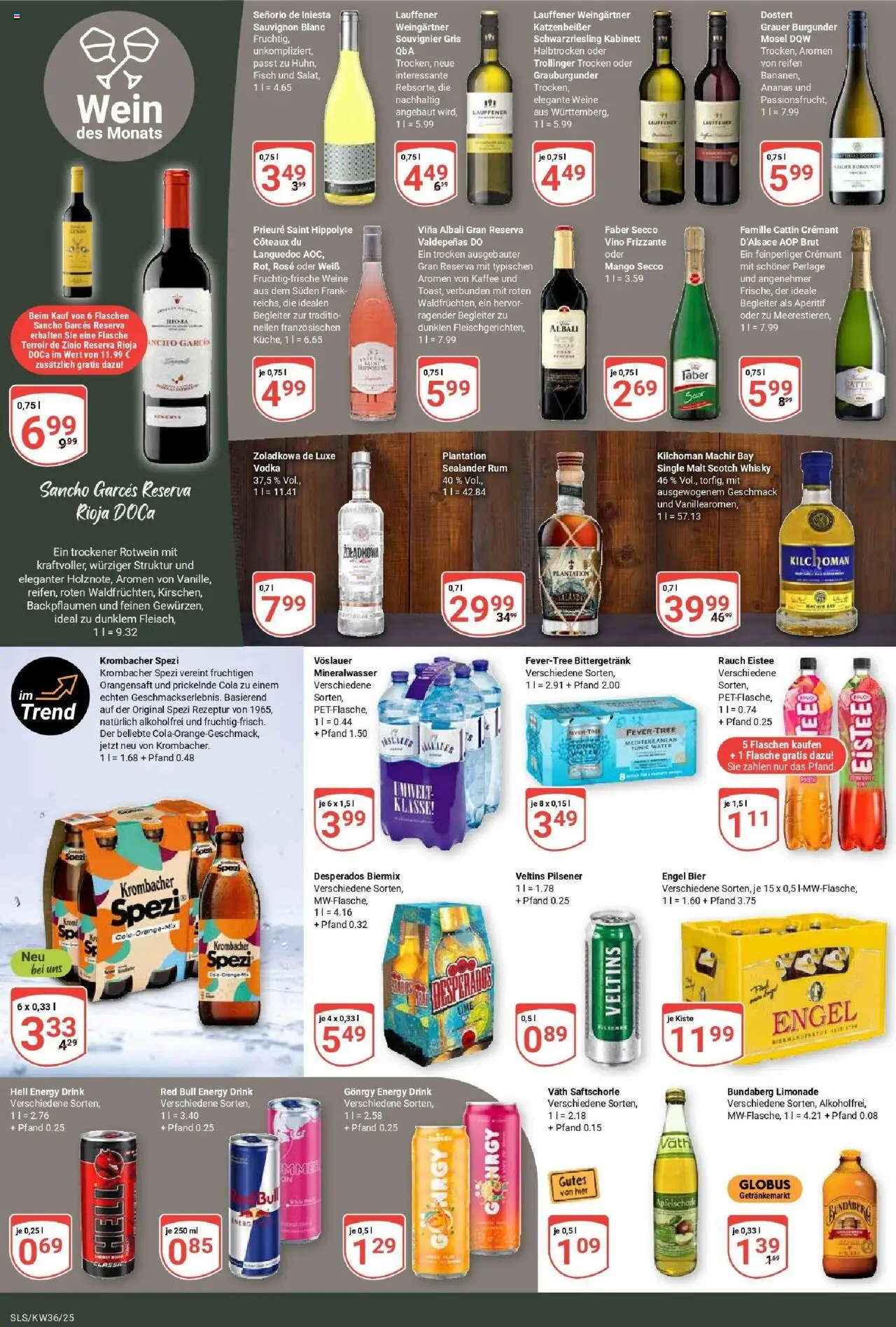 Globus prospekt Saarlouis	 – gültig ab 01.09.2025 | Seite: 18 | Produkte: Cola, Kaffee, Limonade, Desperados