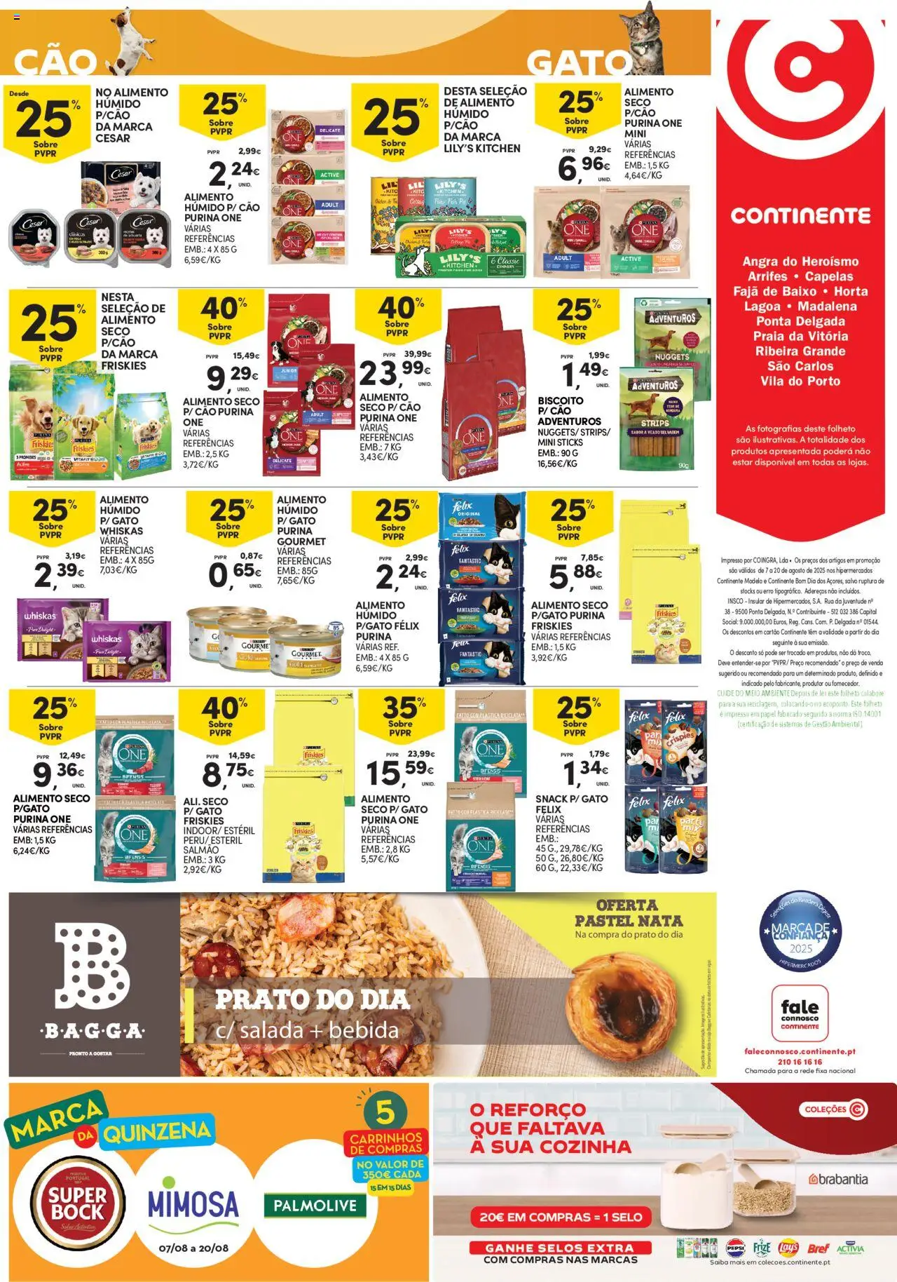 Continente - Açores: Como é bom saborear o verão │ válido de 07.08.2025 | Página: 36 | Produtos: Salmão, Nata, Salada, Nuggets