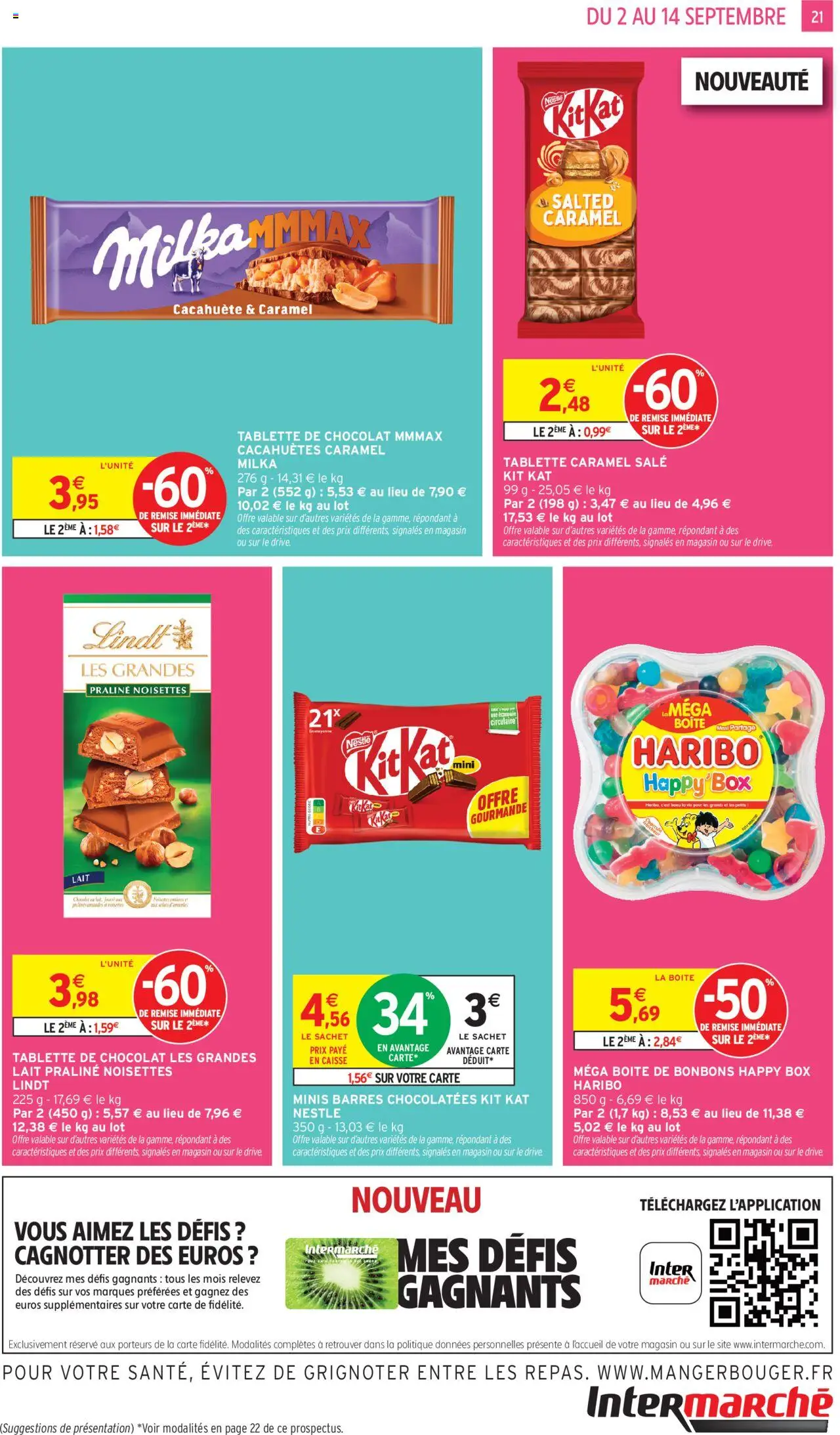  | Page: 21 | Produits: Tablette, Noisettes, Lait, Bonbons