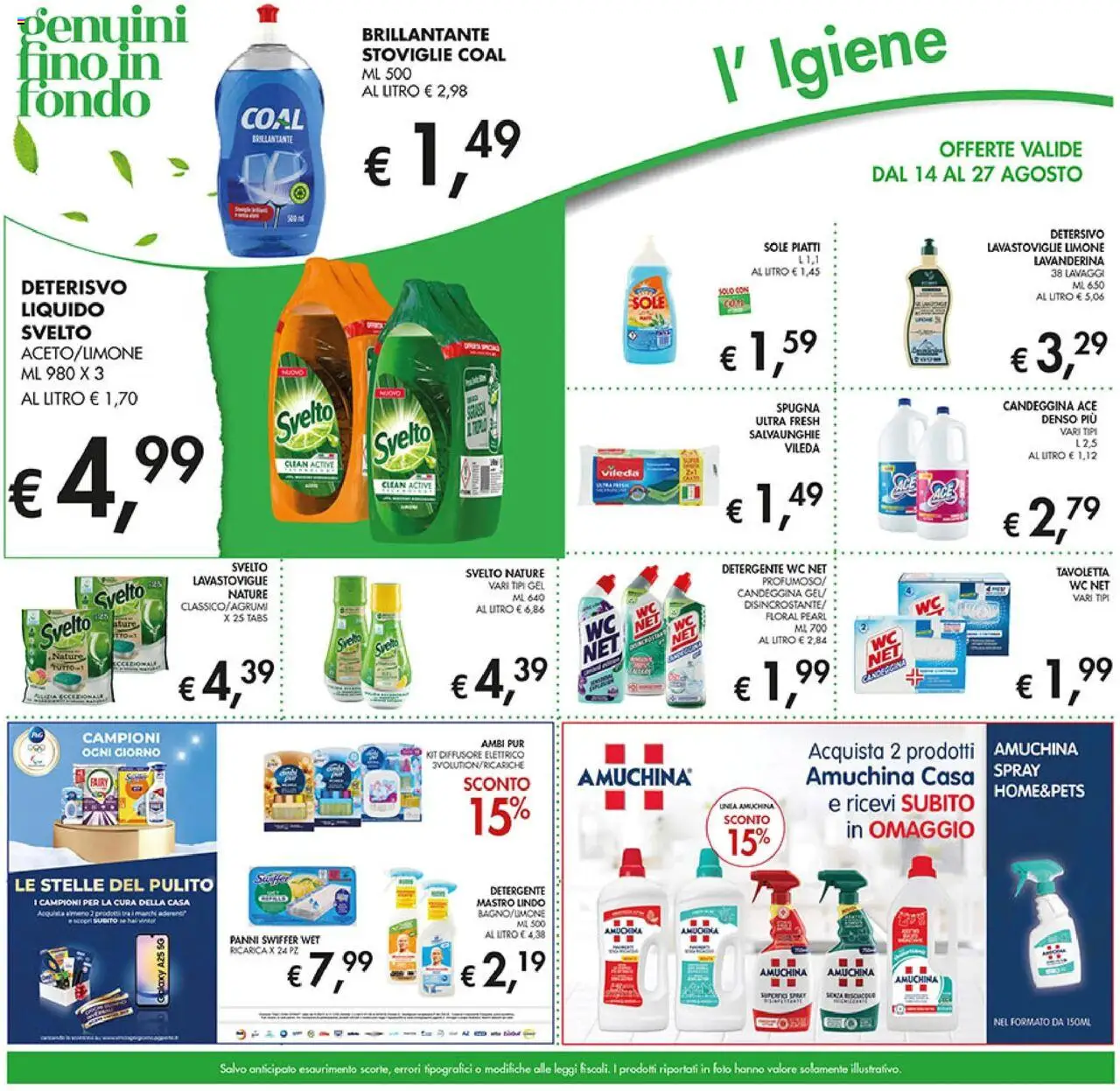 Volantino Coal del 14.08.2025 | Pagina: 20 | Prodotti: Spugna, Detergente, Limone, Lavastoviglie