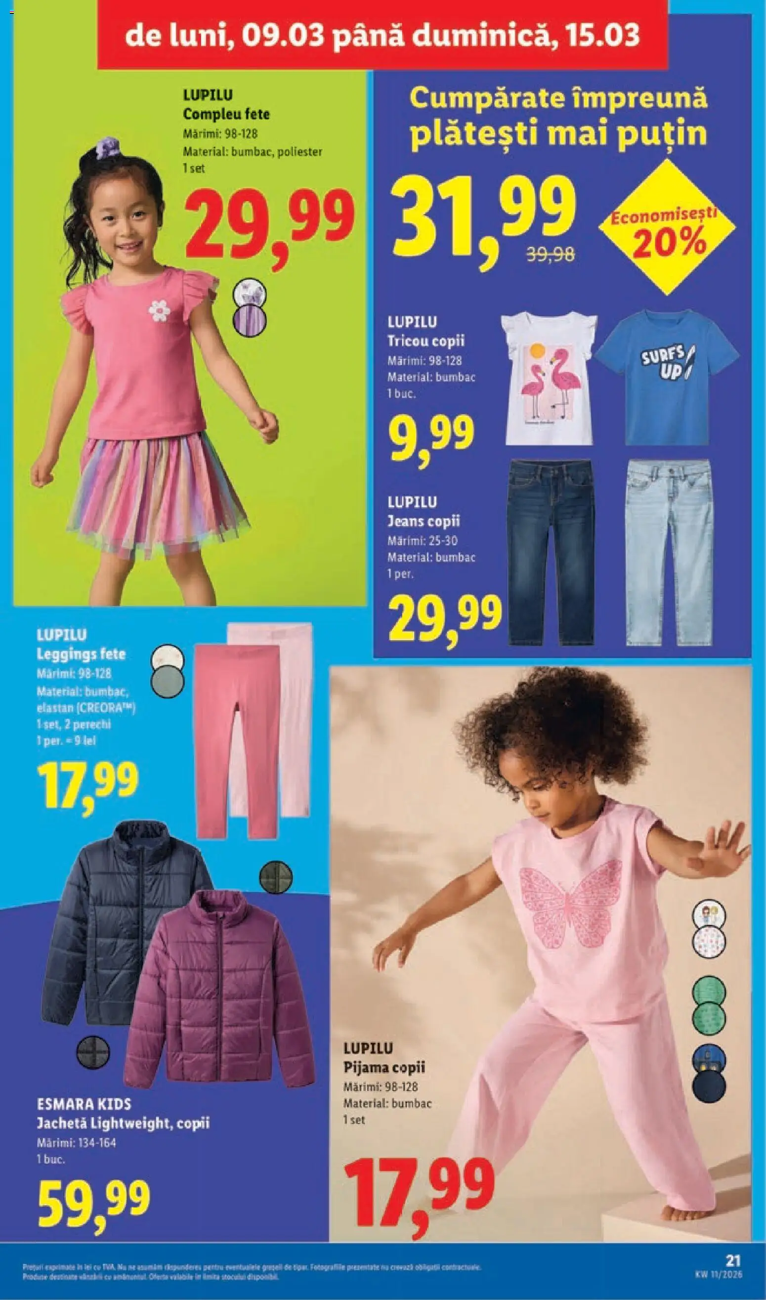 Noul catalog Lidl – valabil de la 09.03.2026 | Pagină: 21 | Produse: Jachetă, Tricou
