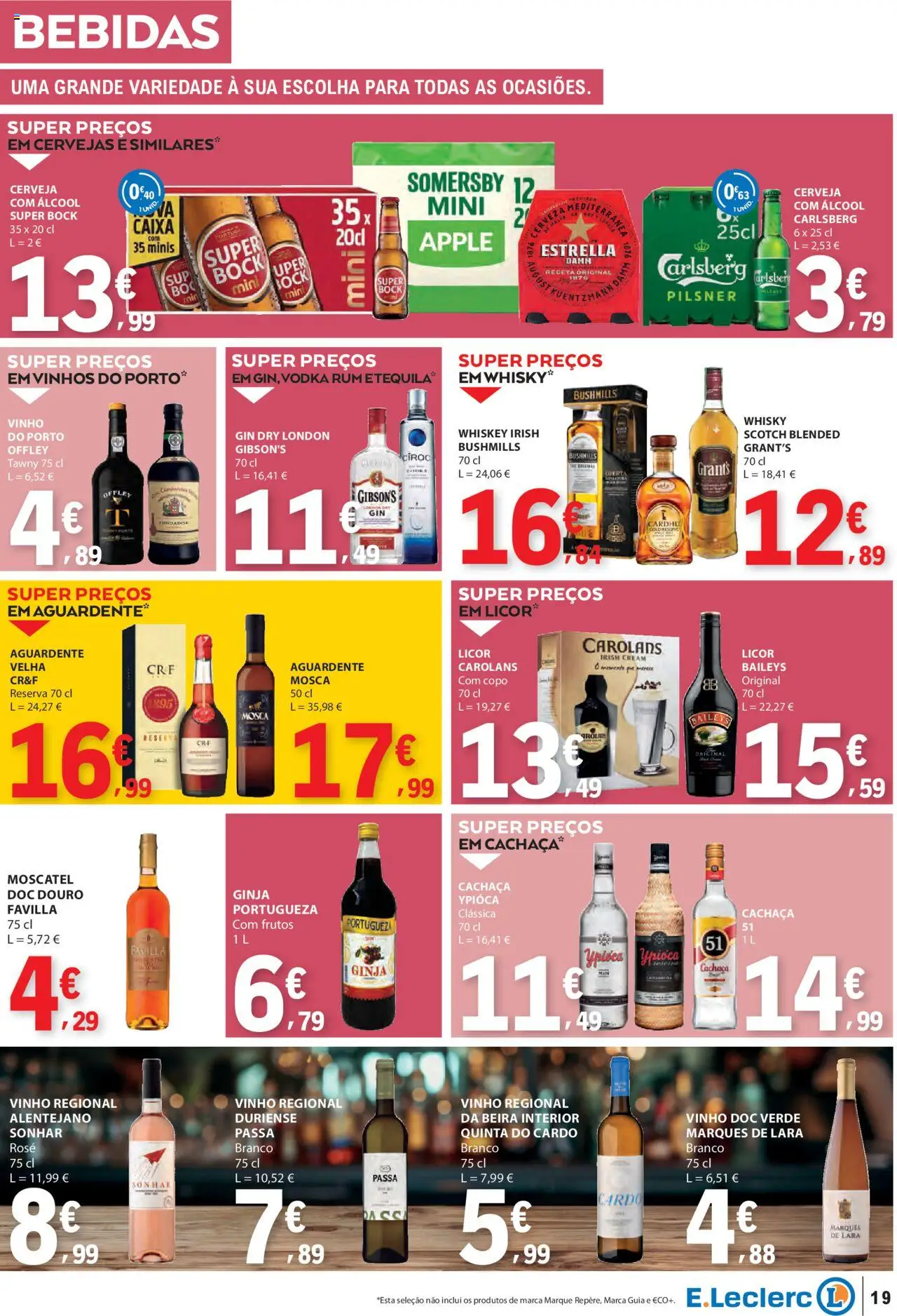 E.Leclerc - Folheto Semanal │ válido de 03.07.2025 | Página: 19 | Produtos: Whisky, Caixa, Somersby, Gin